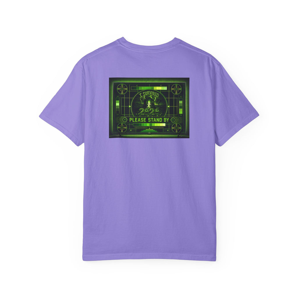 I Survived 2020 — "Please Stand By" Test Pattern Toxic Signal Tee Summer Premiere Unisex Garment-Dyed T-shirt