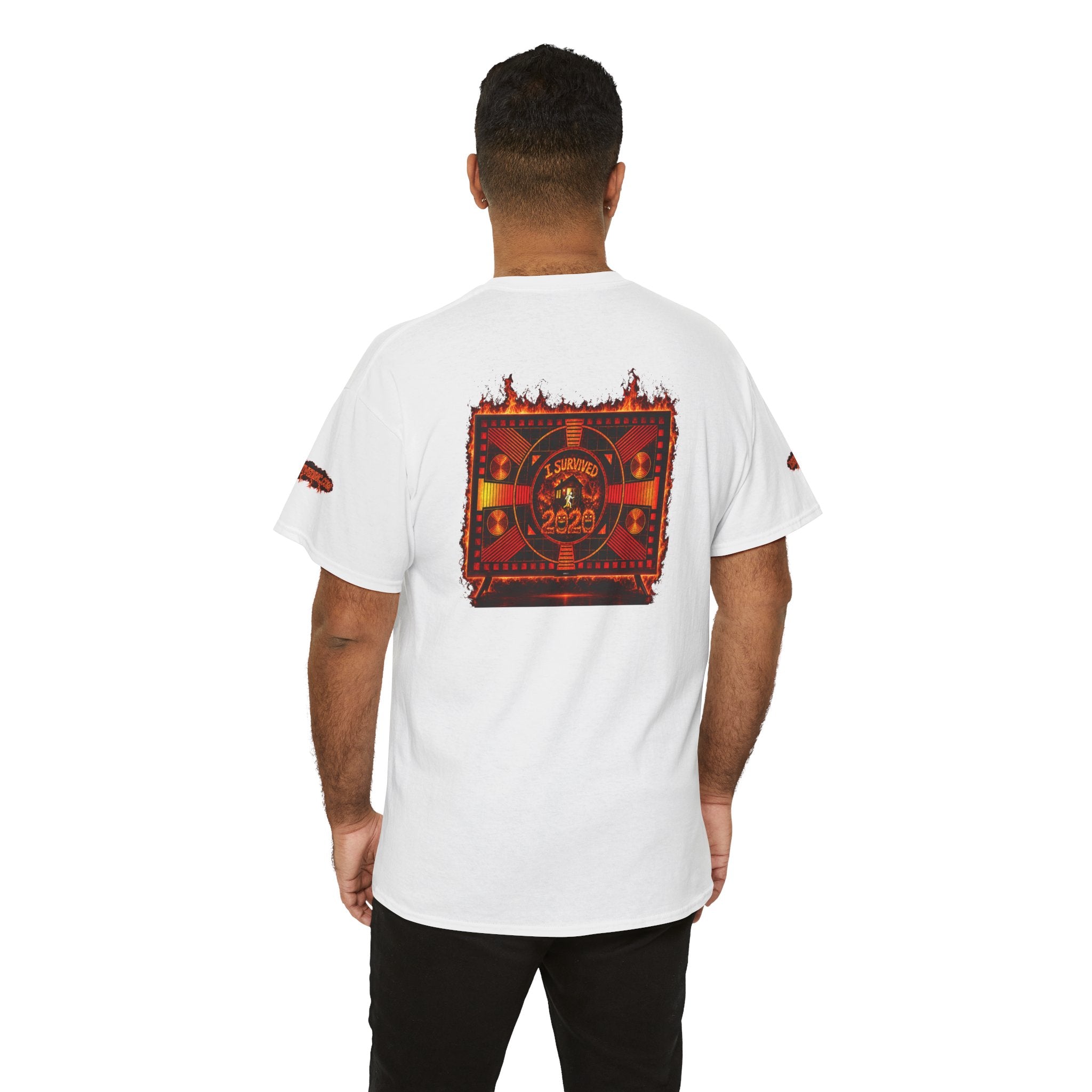 I Survived 2020 — "Please Stand By" Test Pattern Tee Wildfire Signal Special Edition Summer Premiere Unisex Heavy Cotton Tee