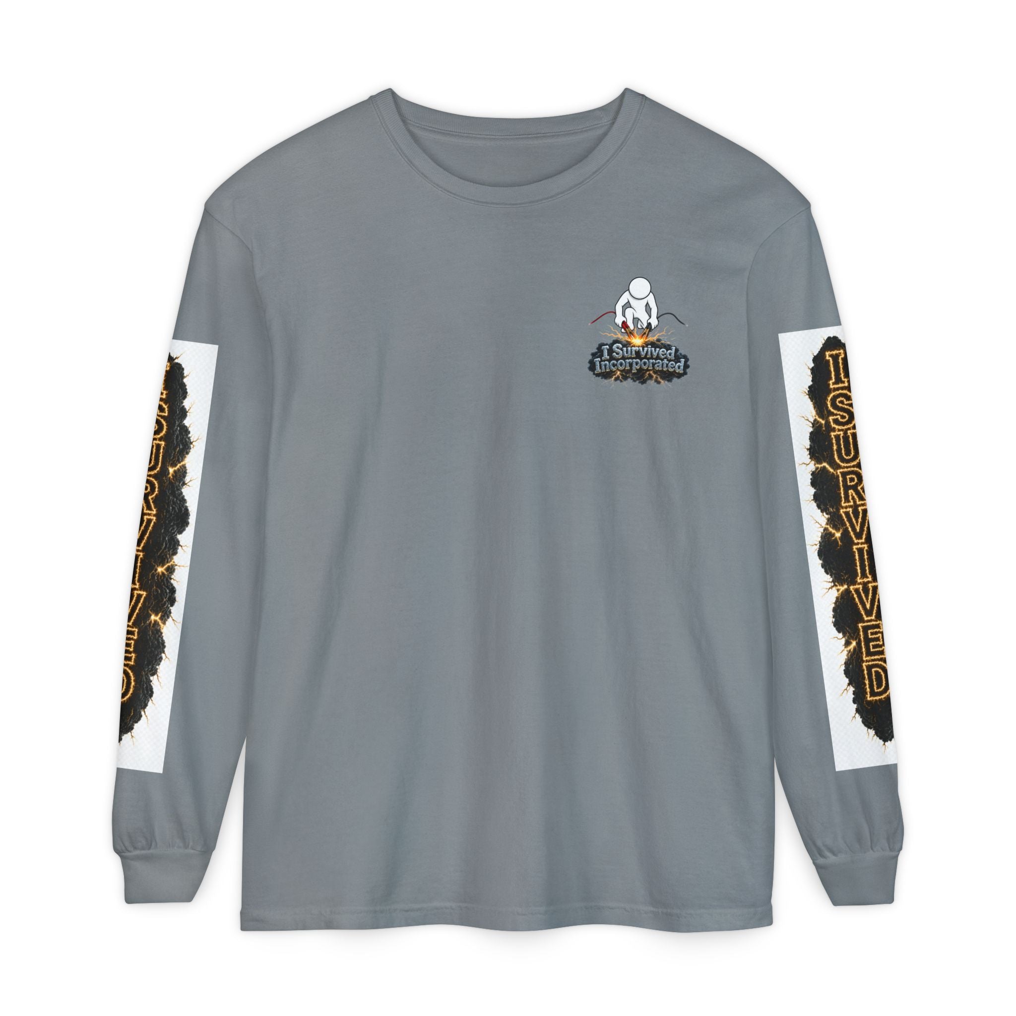 I Survived 2020 — "Please Stand By" Test Pattern Tee Special Edition Summer Premier Unisex Garment-Dyed Long Sleeve T-Shirt