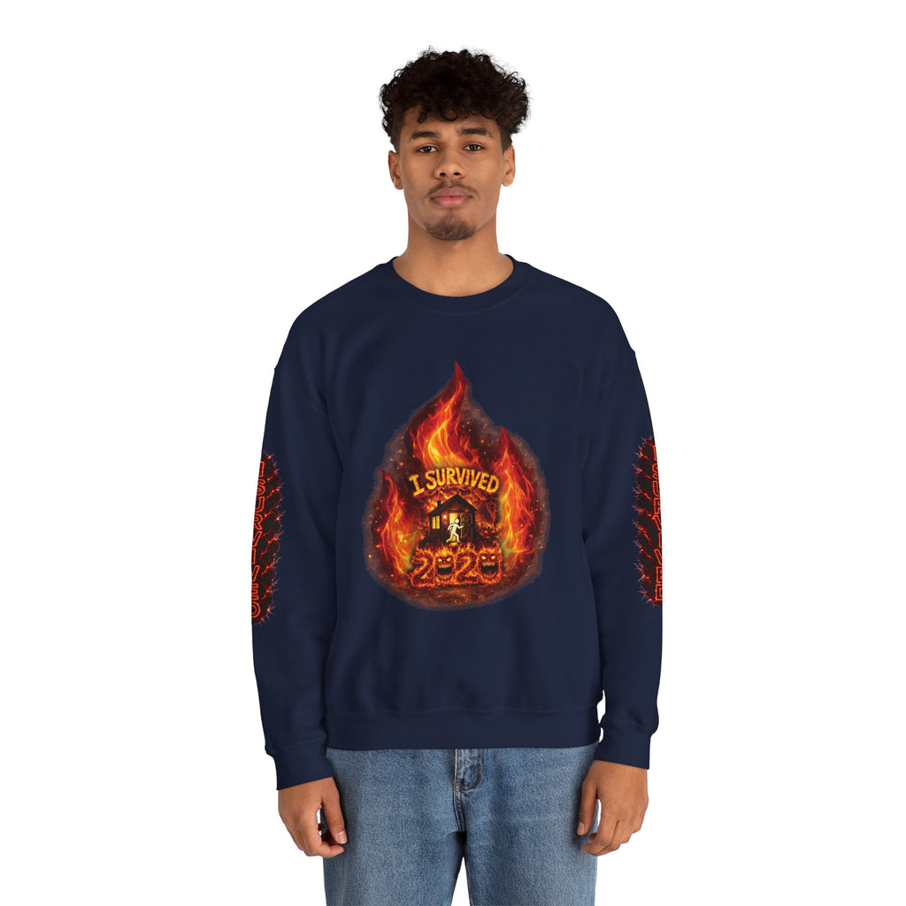 I Survived 2020 — Director's Cut S2:E2 "The Bobcat Fire" | Wildfire Edition Memorial Unisex Heavy Blend™ Crewneck Sweatshirt
