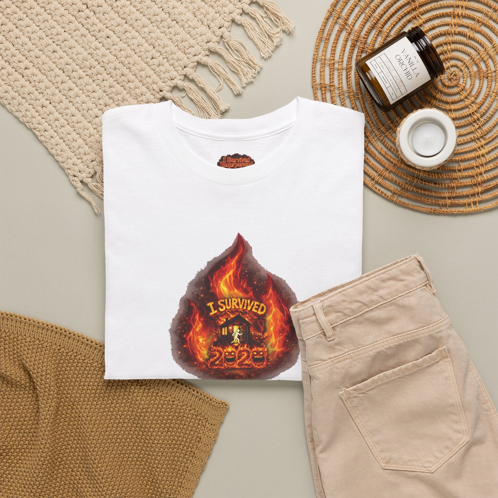 I Survived 2020 —  WILDFIRES S2:E3: Director's Cut Special Edition "The California Wildfires" Memorial Unisex Heavy Cotton Tee