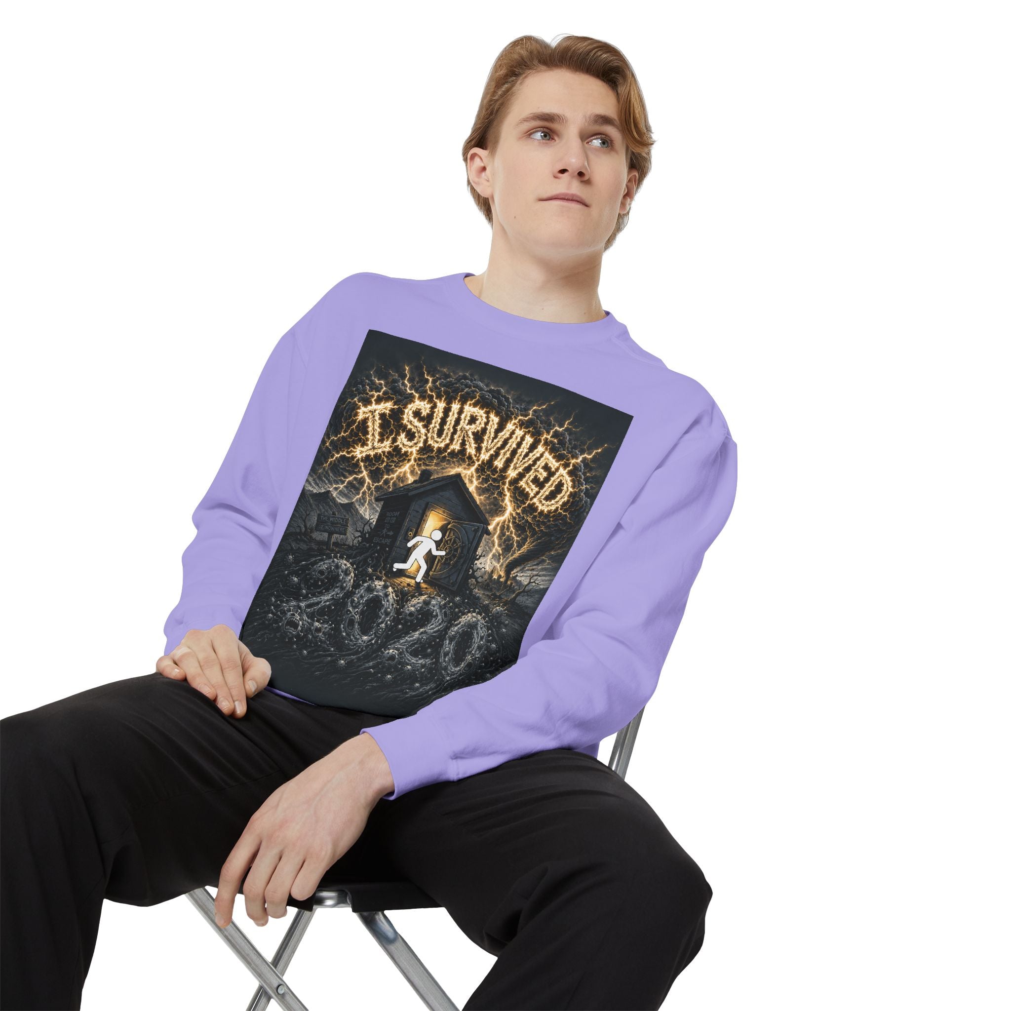 I Survived 2020 — Original PILOT Design Unisex Garment-Dyed Sweatshirt