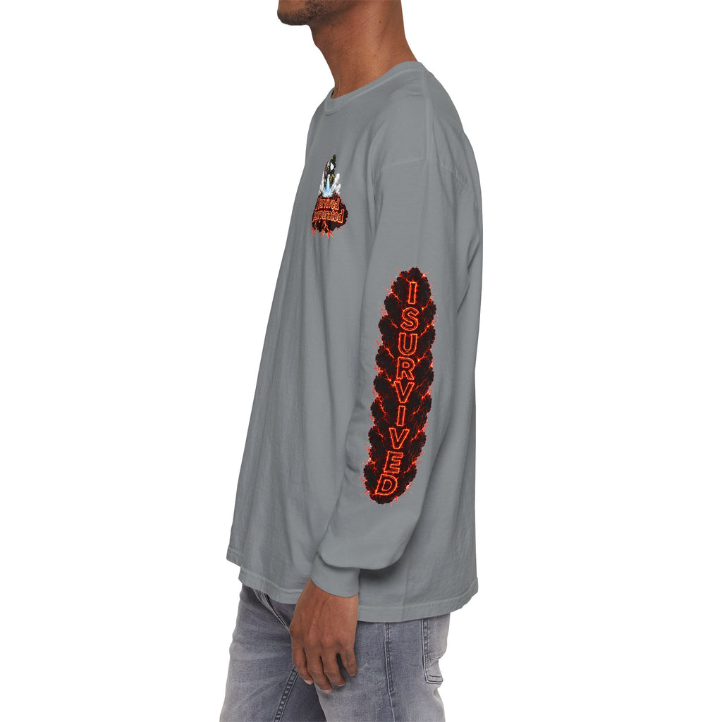 I Survived 2020 — "Please Stand By" Test Pattern Tee Special Edition Wildfire Signal Edition Summer Premiere Unisex Garment-Dyed Long Sleeve T-Shirt