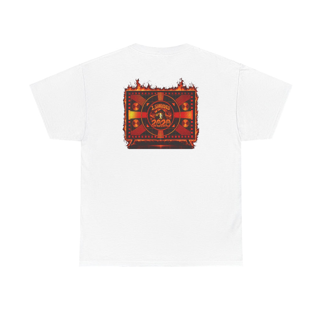I Survived 2020 — "Please Stand By" Test Pattern Tee Wildfire Signal Edition Summer Premiere Unisex Heavy Cotton Tee