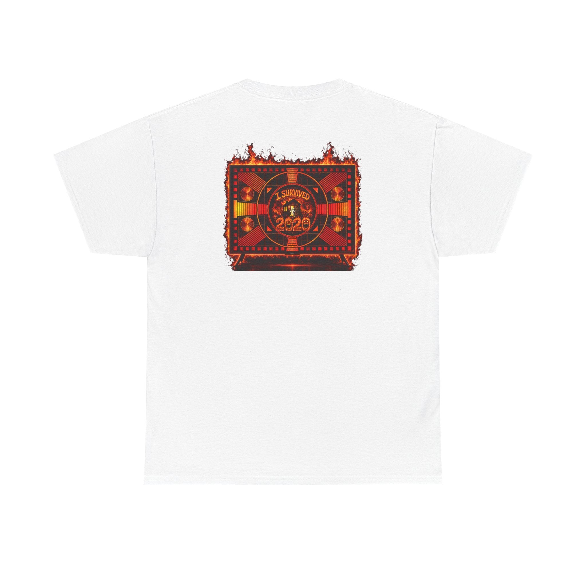 I Survived 2020 — "Please Stand By" Test Pattern Tee Wildfire Signal Edition Summer Premiere Unisex Heavy Cotton Tee