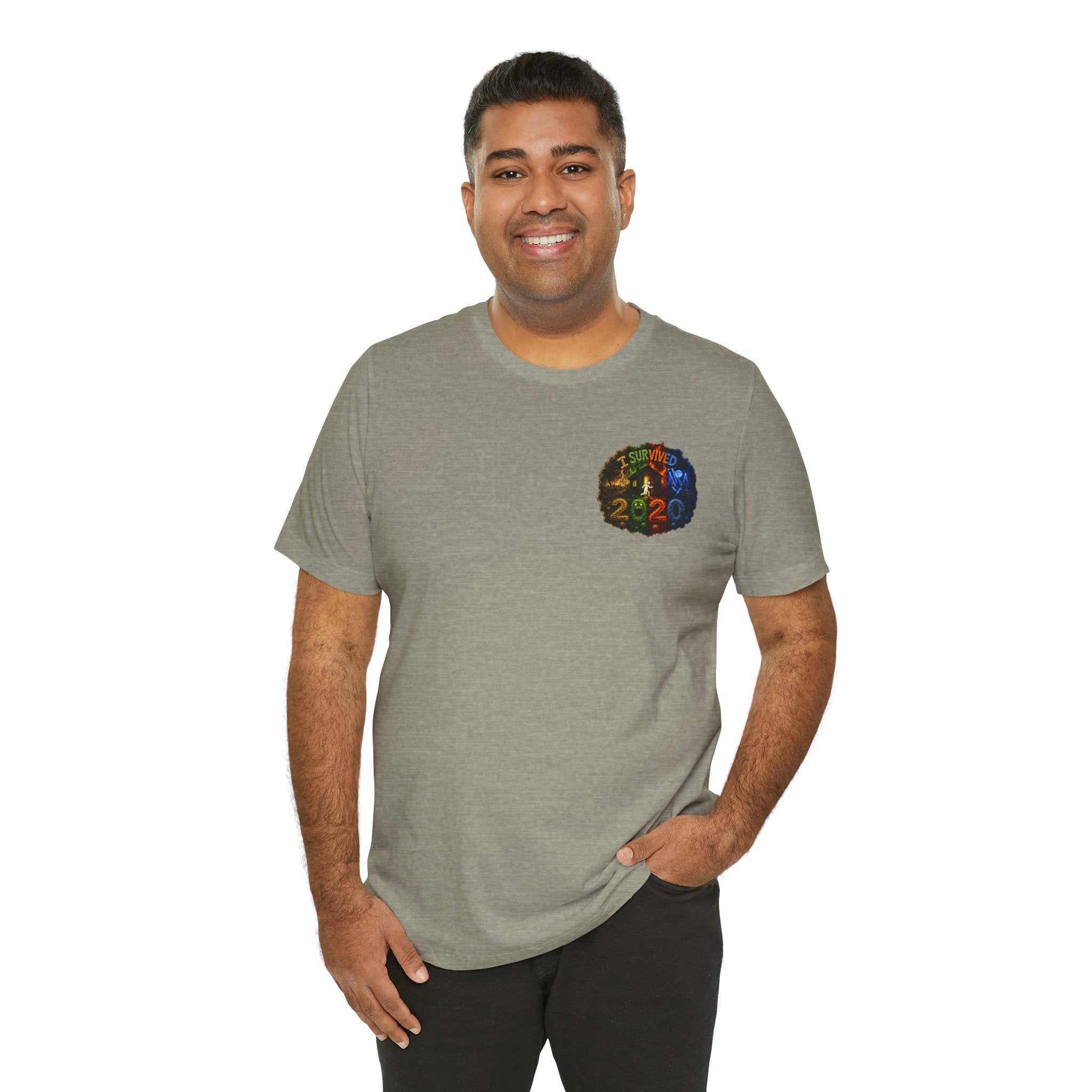I Survived 2020 — "No Signal" Test Pattern Tee Alien Broadcast Finale Summer Premiere Unisex Jersey Short Sleeve Tee