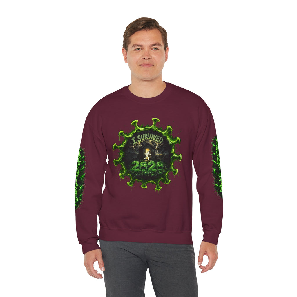 I Survived 2020 — Director's Cut S1:E1 "COVID-19: The Coronavirus" | Pandemic Edition Unisex Heavy Blend™ Crewneck Sweatshirt