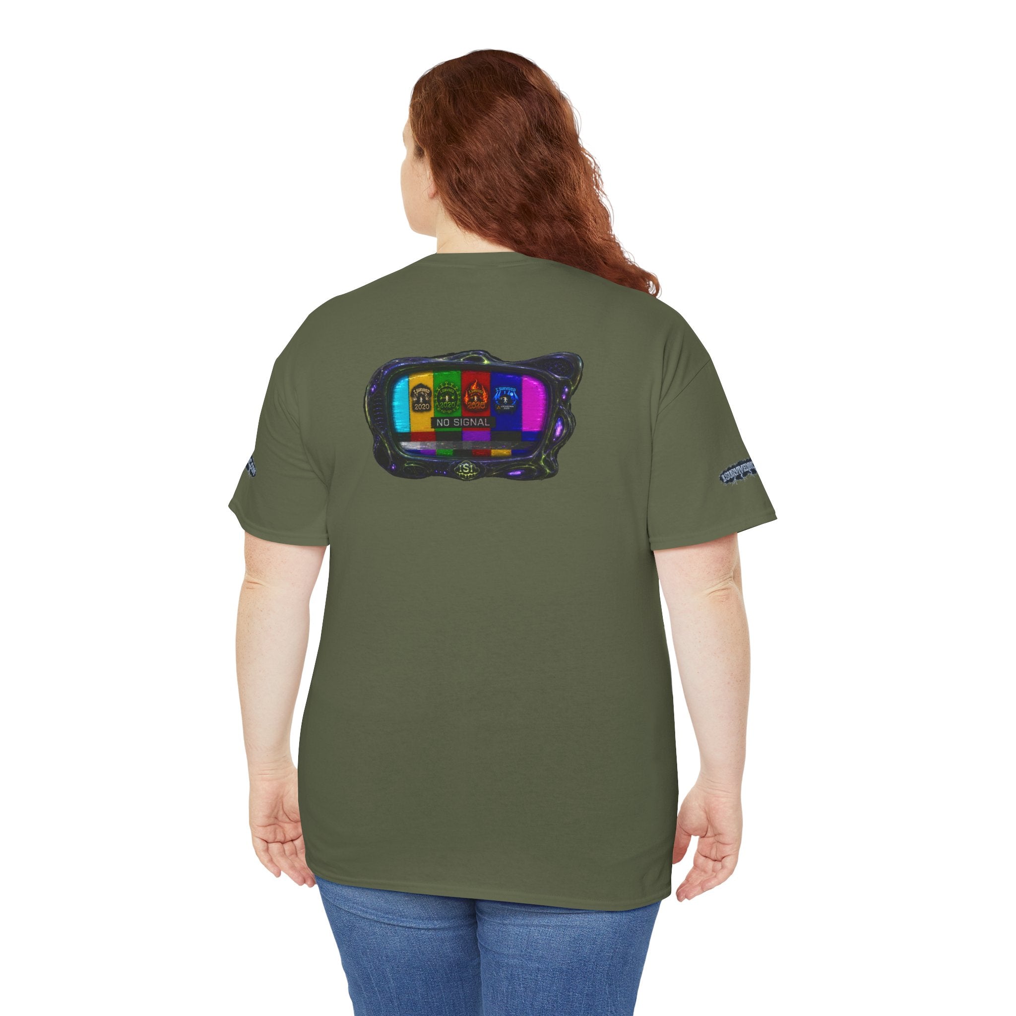 I Survived 2020 — "No Signal" Test Pattern Tee Alien Broadcast Finale Special Edition Summer Premiere Unisex Heavy Cotton Tee