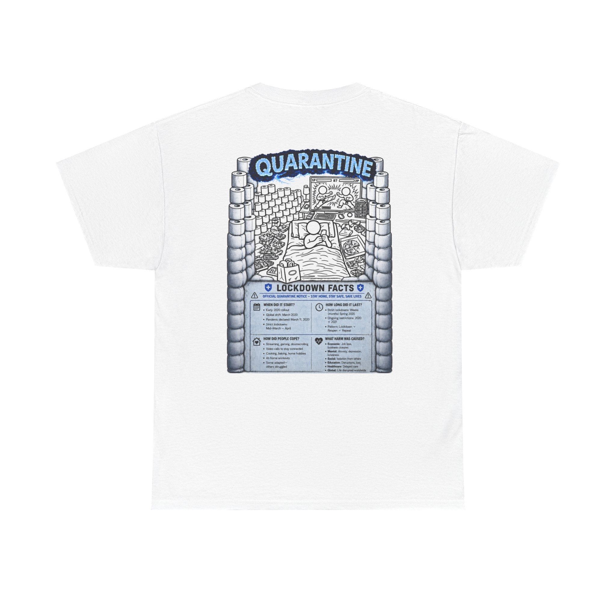I Survived 2020 — LOCKDOWN S3:E1: Director's Cut "Quarantine" Unisex Heavy Cotton Tee