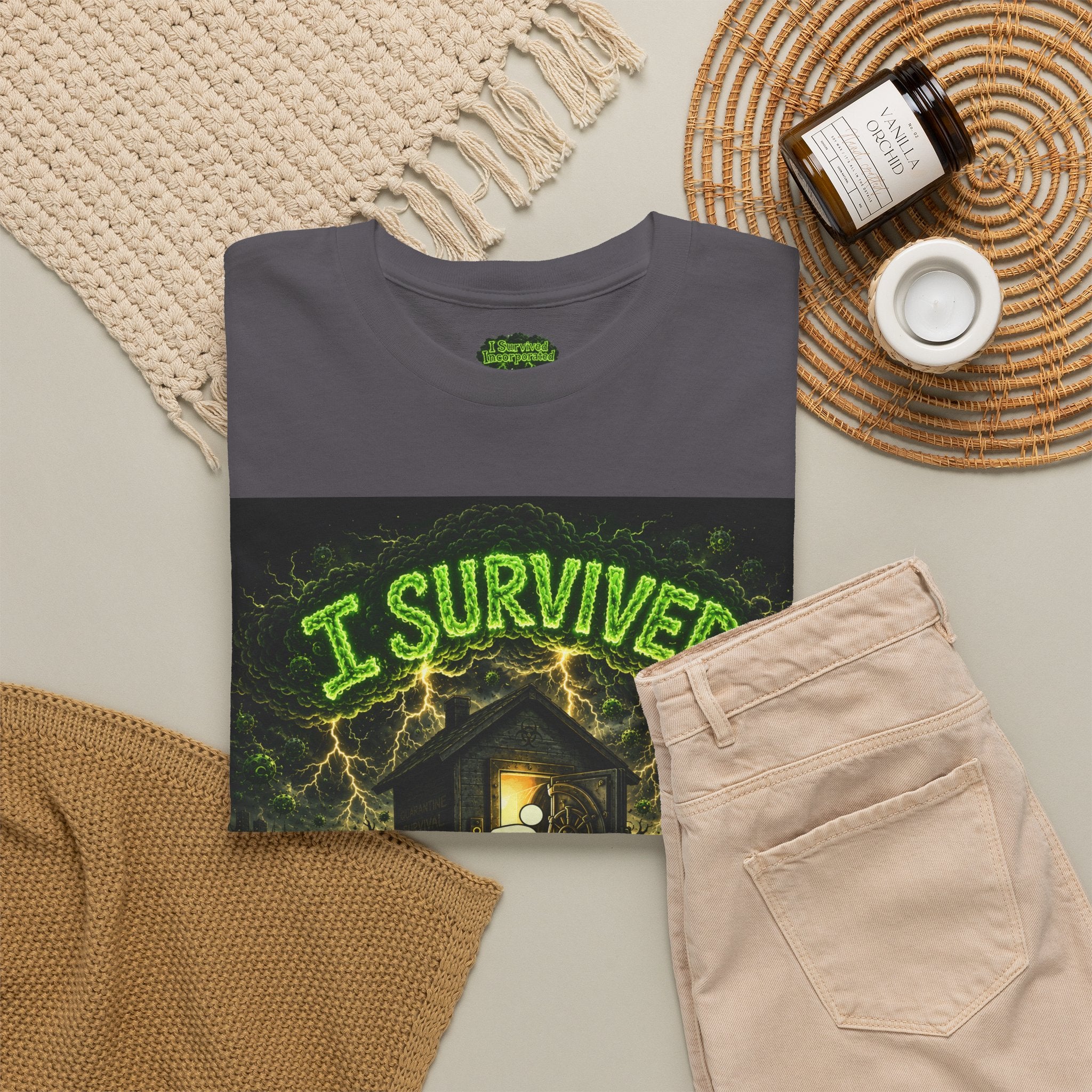 Sobreviví al 2020 — T1:E5 "El día del juicio final de las entregas" | Camiseta unisex de algodón pesado (Edición Pandemia) (EDICIÓN ESPECIAL)