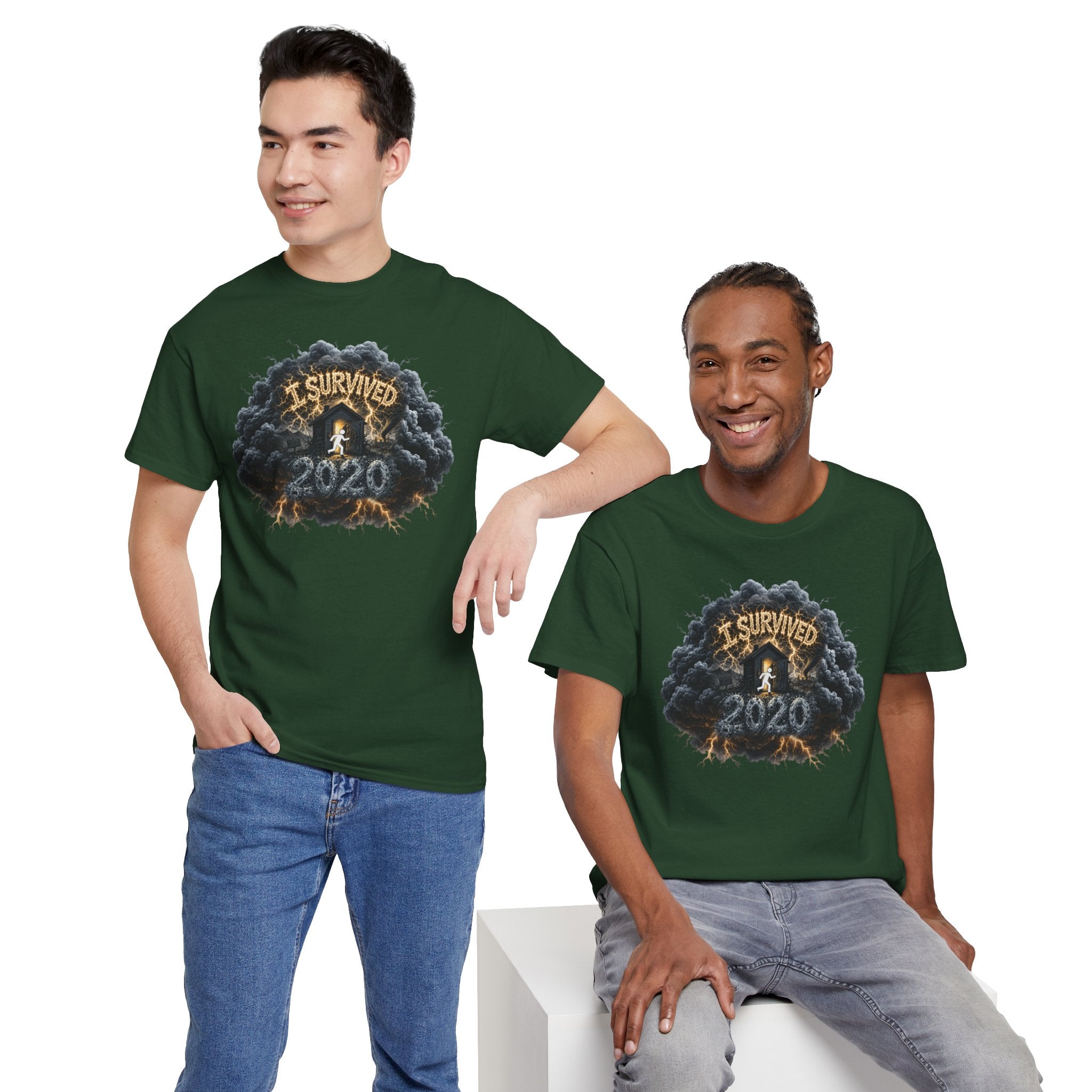 I Survived 2020 — Director's Cut Original Design Teaser Tee | Season 1 Premiere Drop Unisex Heavy Cotton Tee