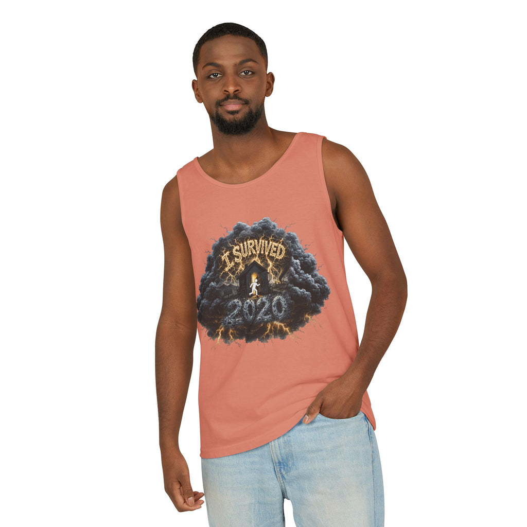 I Survived 2020 — Director's Cut Original Design Teaser Tee | Season 1 Premiere Drop Unisex Garment-Dyed Tank Top