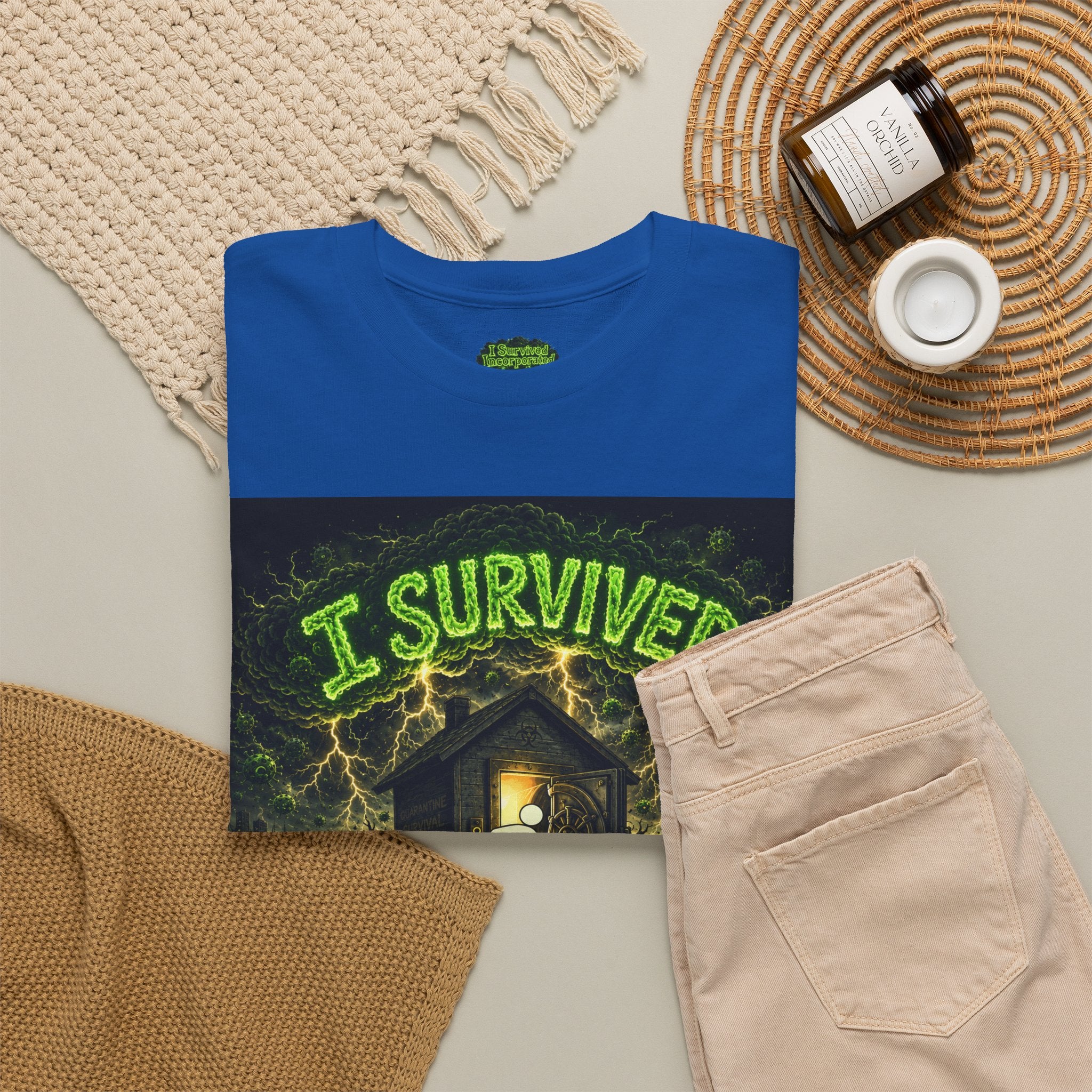 Sobreviví al 2020 — T1:E3 "¡La vacuna!" | Camiseta unisex de algodón grueso Edición Pandemia