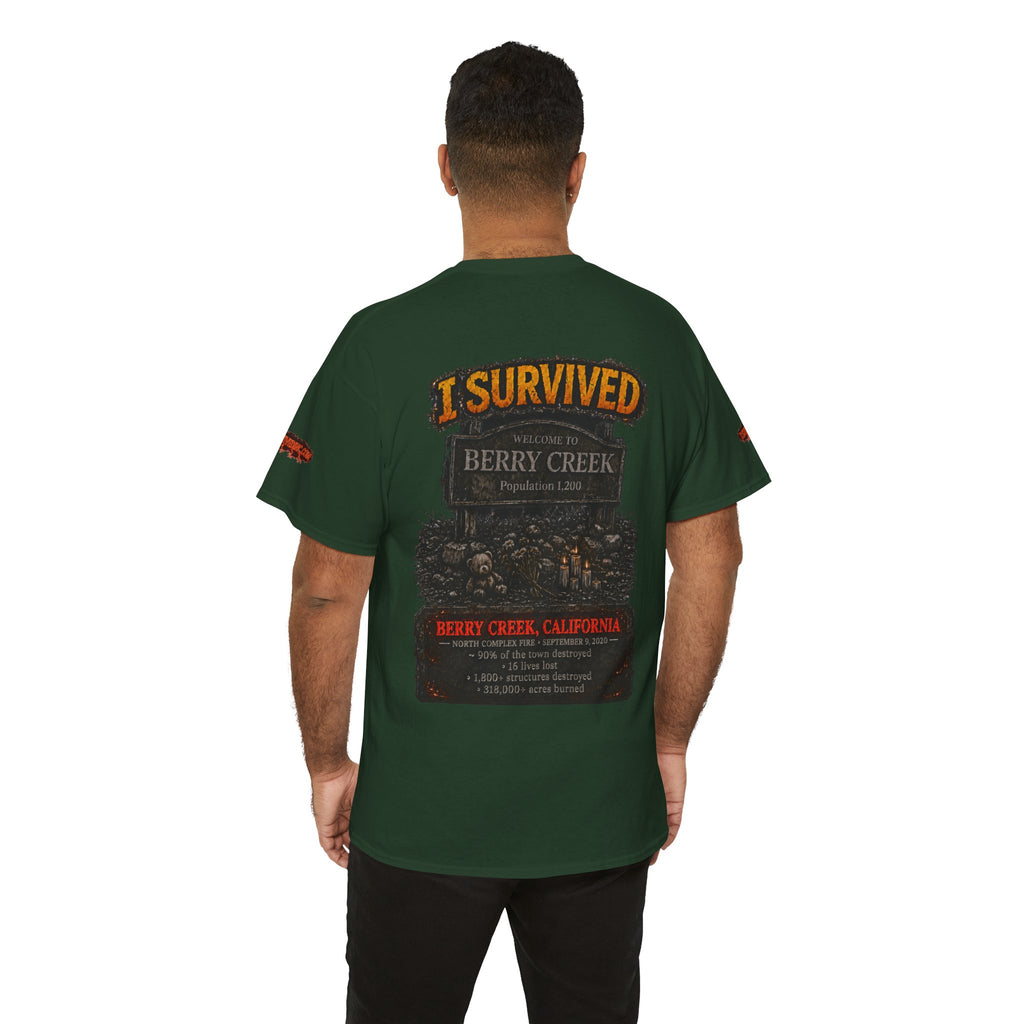 I Survived 2020 — Director's Cut S2:E1 "Berry Creek" | Wildfire Edition Memorial Unisex Heavy Cotton Tee (SPECIAL EDITION)
