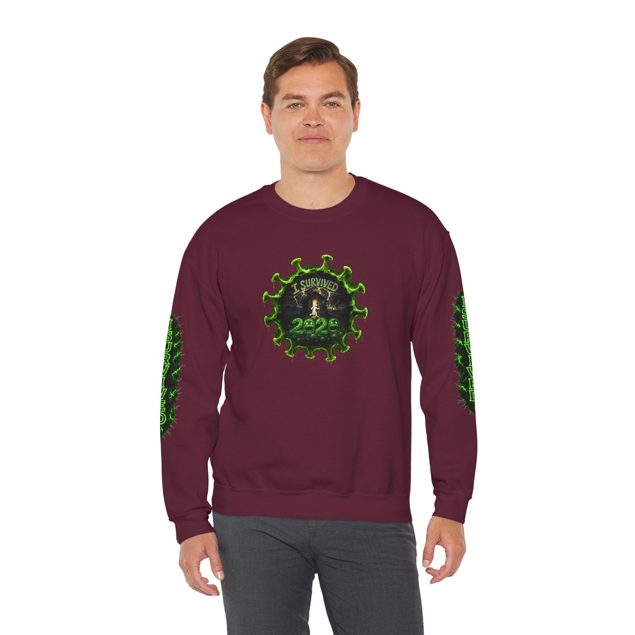 I Survived 2020 — PANDEMIC S1:E5: Director's Cut "Delivery Doomsday" Unisex Heavy Blend™ Crewneck Sweatshirt