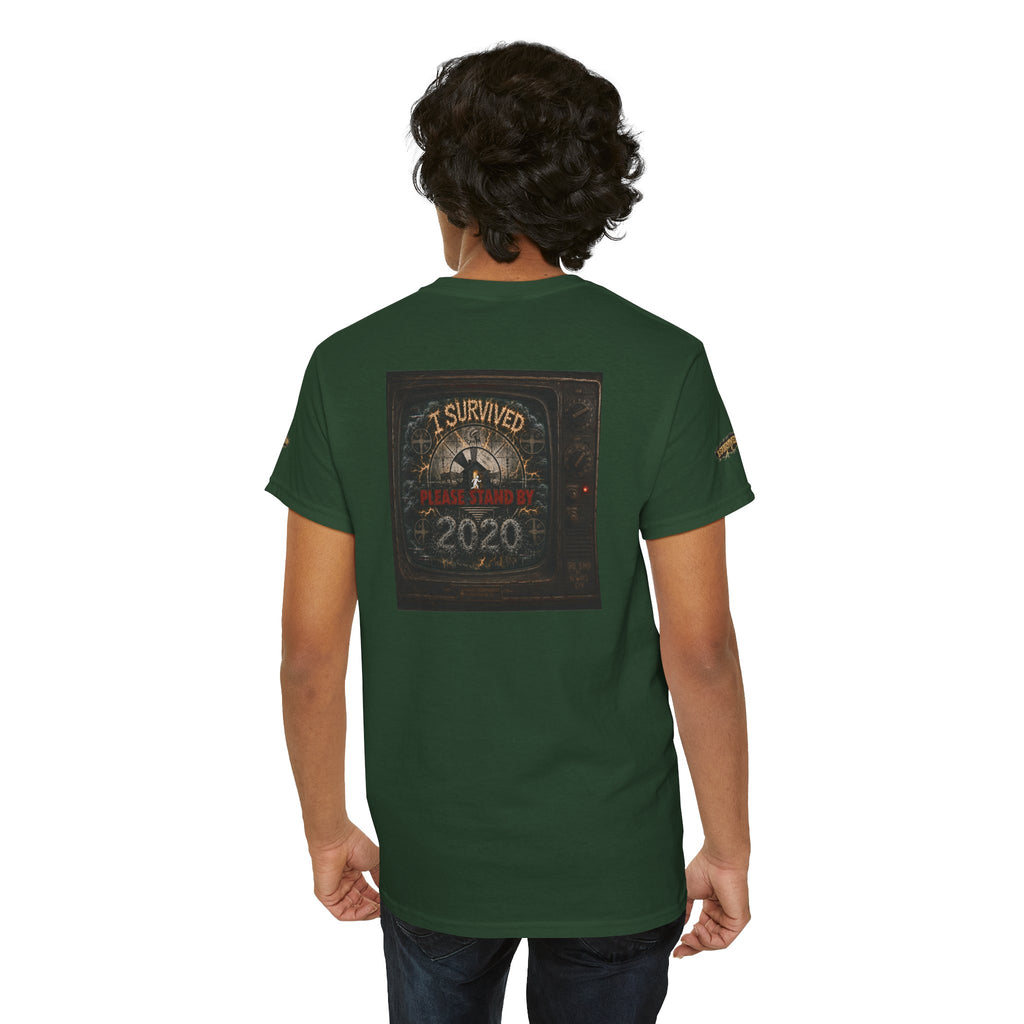 I Survived 2020 — "Please Stand By" Test Pattern Tee Special Edition Summer Premier Unisex Heavy Cotton Tee