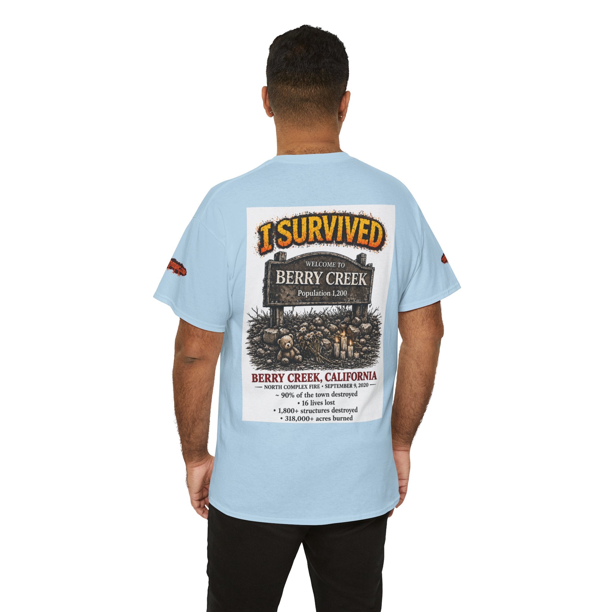 I Survived 2020 — S2:E1 "Berry Creek" | Wildfire Edition Memorial Unisex Heavy Cotton Tee (SPECIAL EDITION)