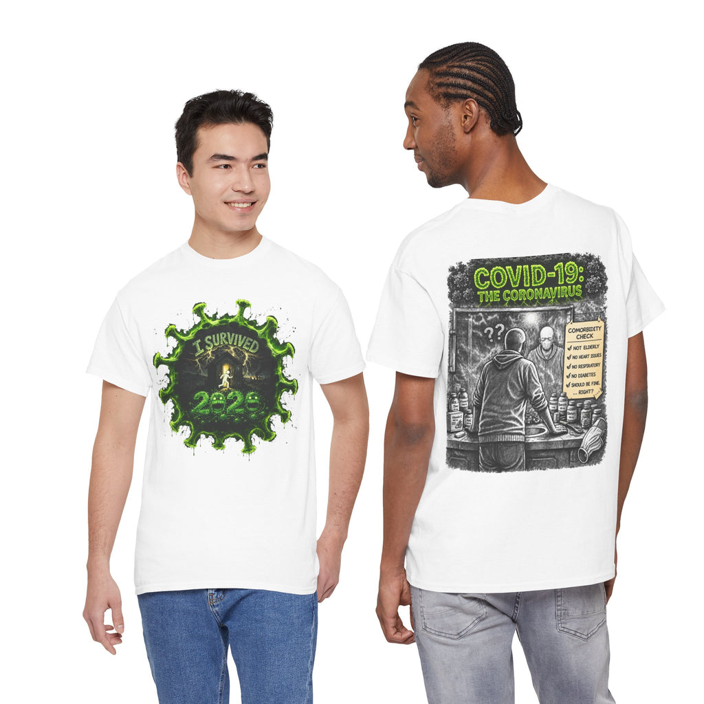 I Survived 2020 — Director's Cut S1:E1 "COVID-19: The Coronavirus" | Pandemic Edition Unisex Heavy Cotton Tee