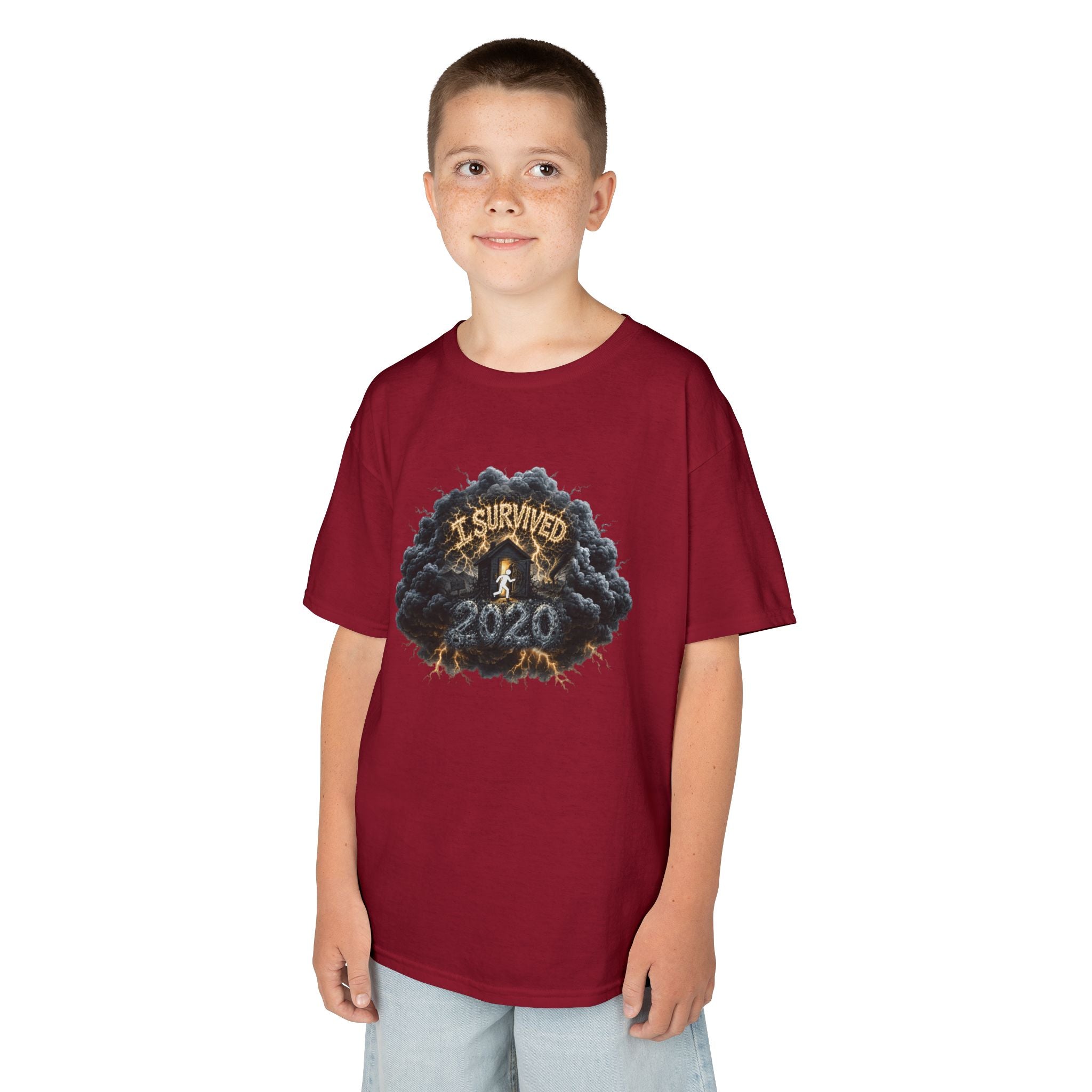I Survived 2020 — Director's Cut Original Design Teaser Tee | Season 1 Premiere Drop Kids Heavy Cotton™ Tee