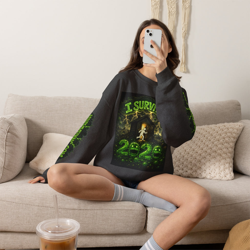 I Survived 2020 — PANDEMIC S1:E4: "Mask Madness" Unisex Heavy Blend™ Crewneck Sweatshirt