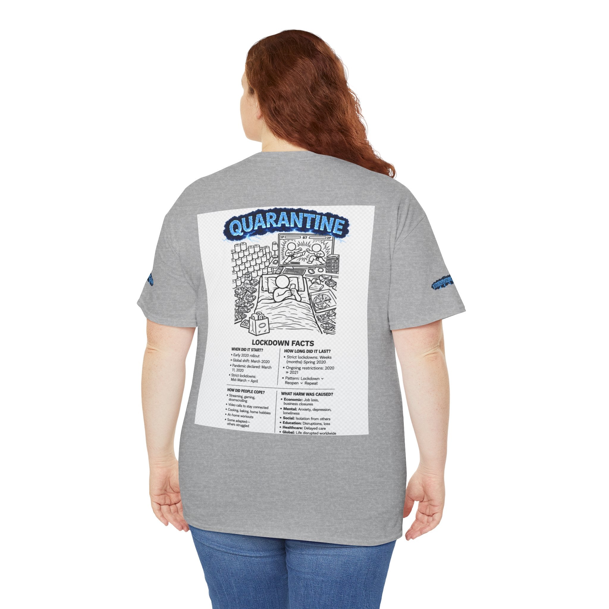 J'ai survécu à 2020 — S3:E1 « Quarantaine » | T-shirt unisexe en coton épais édition Confinement (ÉDITION SPÉCIALE)