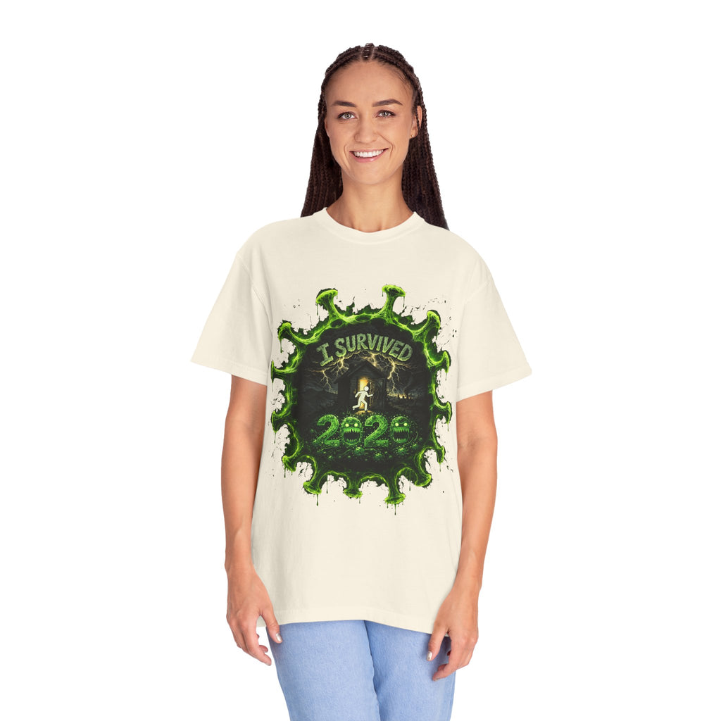 I Survived 2020 — Director's Cut S1:E4 "Mask Madness Mayhem Moment" | Pandemic Edition Unisex Garment-Dyed T-shirt