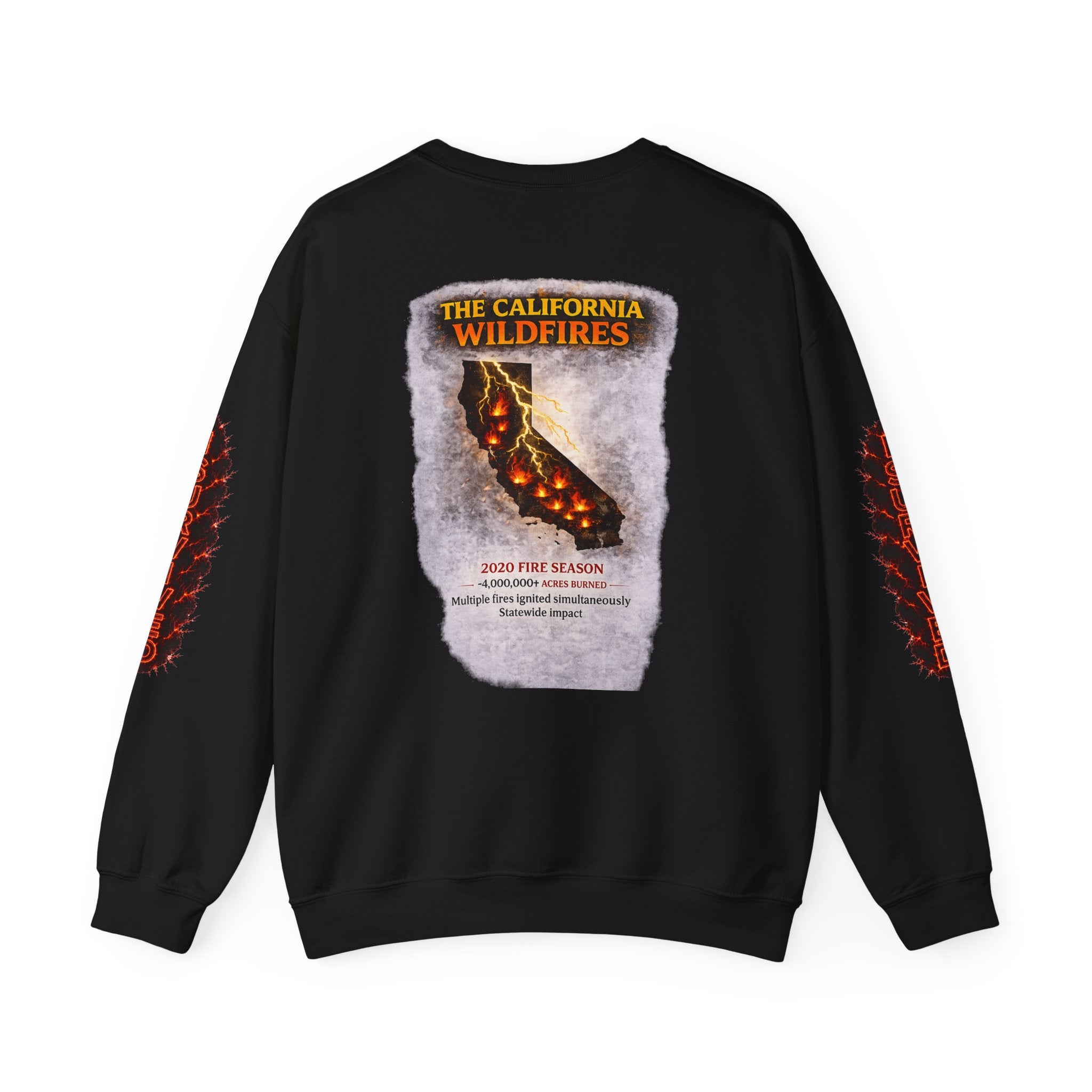 I Survived 2020 — Director's Cut S2:E3 "The California Wildfires" | Wildfire Edition Memorial Unisex Heavy Blend™ Crewneck Sweatshirt