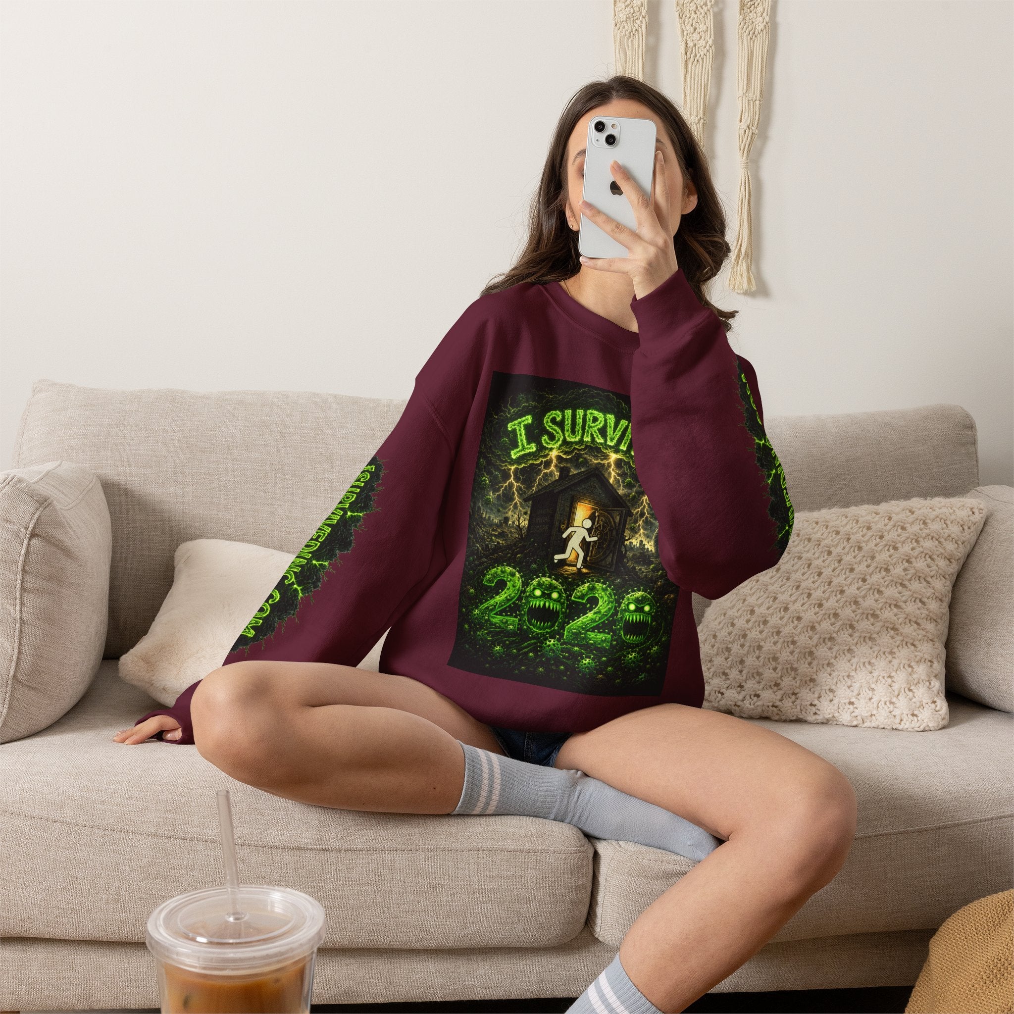 I Survived 2020 — PANDEMIC S1:E5: "Delivery Doomsday" Unisex Heavy Blend™ Crewneck Sweatshirt