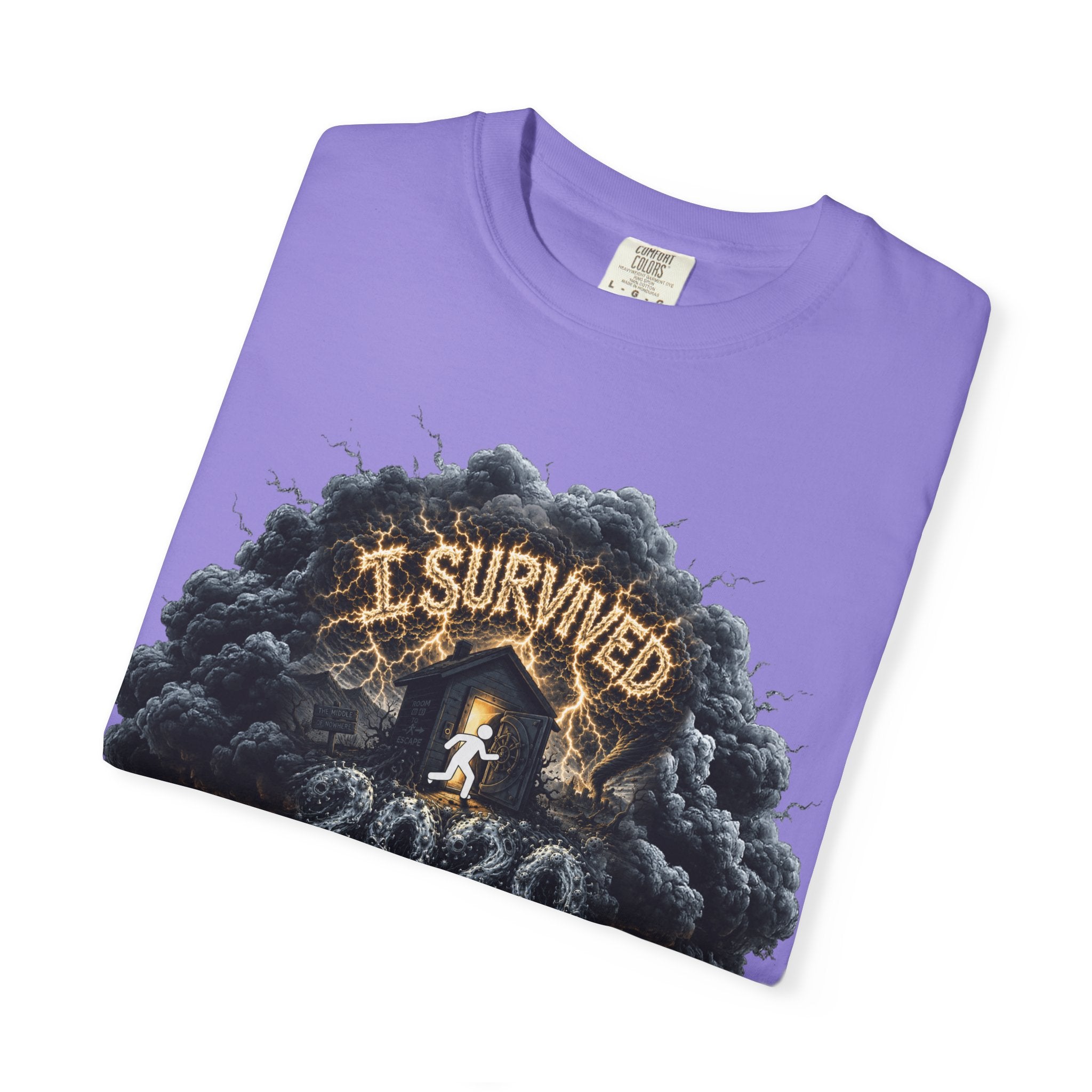 I Survived 2020 — Original Design Teaser Tee | Season 1 Premiere Drop Unisex Garment-Dyed T-shirt