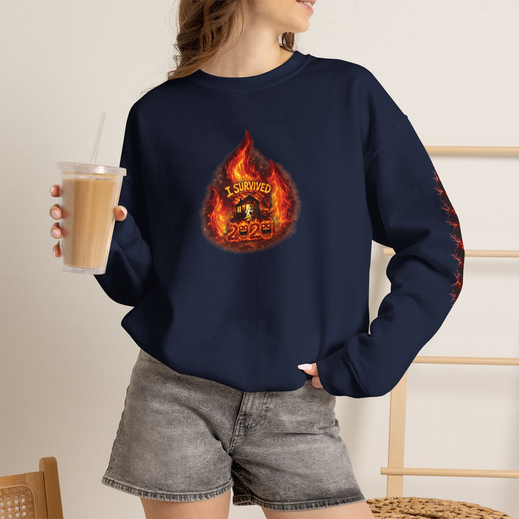 I Survived 2020 — WILDFIRES S2:E3: Director's Cut "The California Wildfires" Memorial Unisex Heavy Blend™ Crewneck Sweatshirt