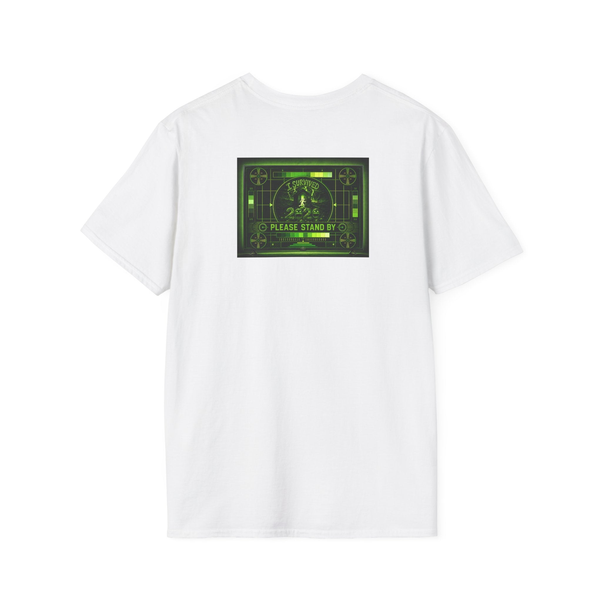 I Survived 2020 — "Please Stand By" Test Pattern Toxic Signal Tee Summer Premiere Unisex Softstyle T-Shirt