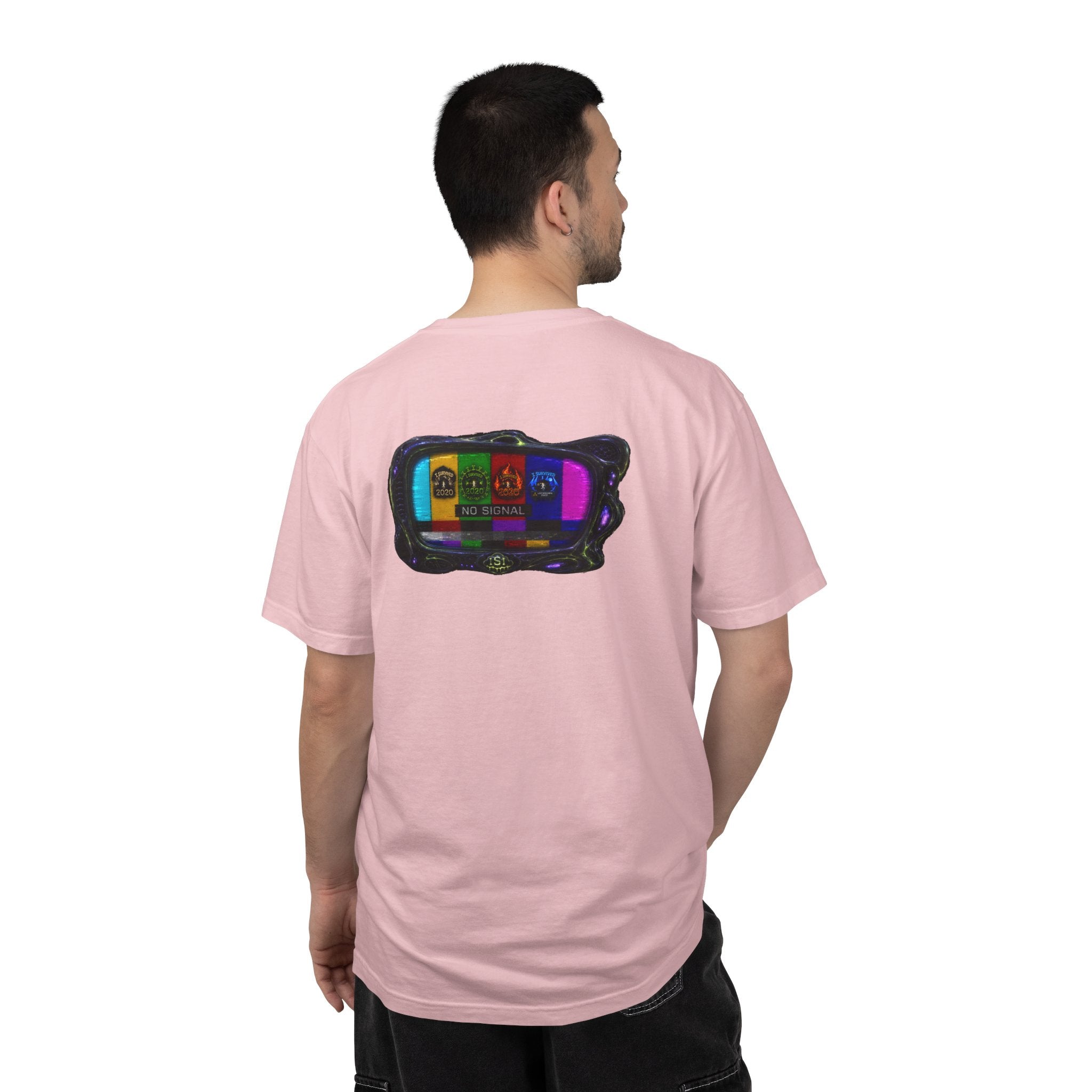 I Survived 2020 — "No Signal" Test Pattern Tee Alien Broadcast Finale Summer Premiere Unisex Garment-Dyed T-shirt