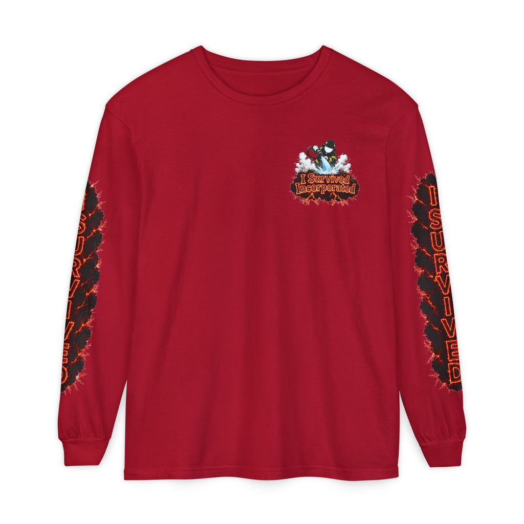 I Survived 2020 — "Please Stand By" Test Pattern Tee Special Edition Wildfire Signal Edition Summer Premiere Unisex Garment-Dyed Long Sleeve T-Shirt
