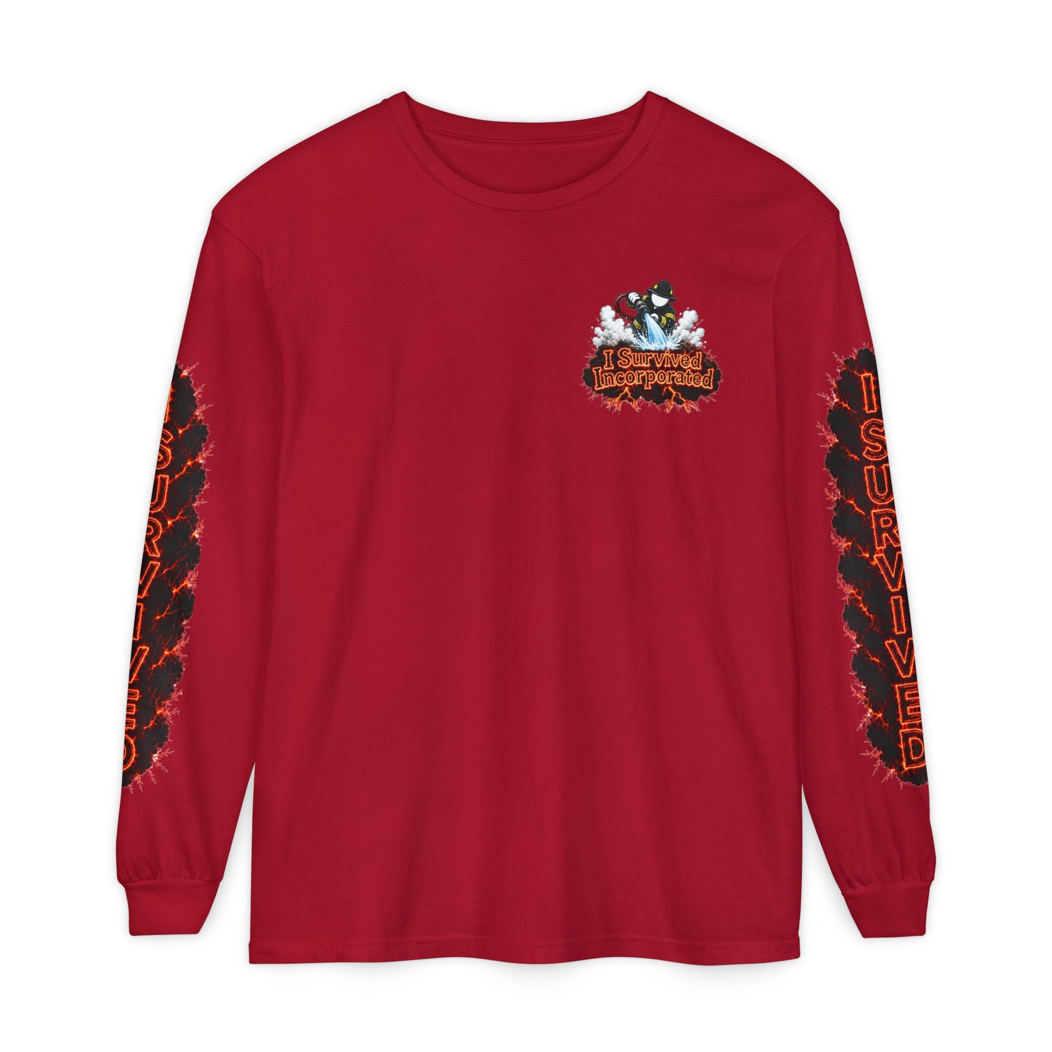 I Survived 2020 — "Please Stand By" Test Pattern Tee Special Edition Wildfire Signal Edition Summer Premiere Unisex Garment-Dyed Long Sleeve T-Shirt