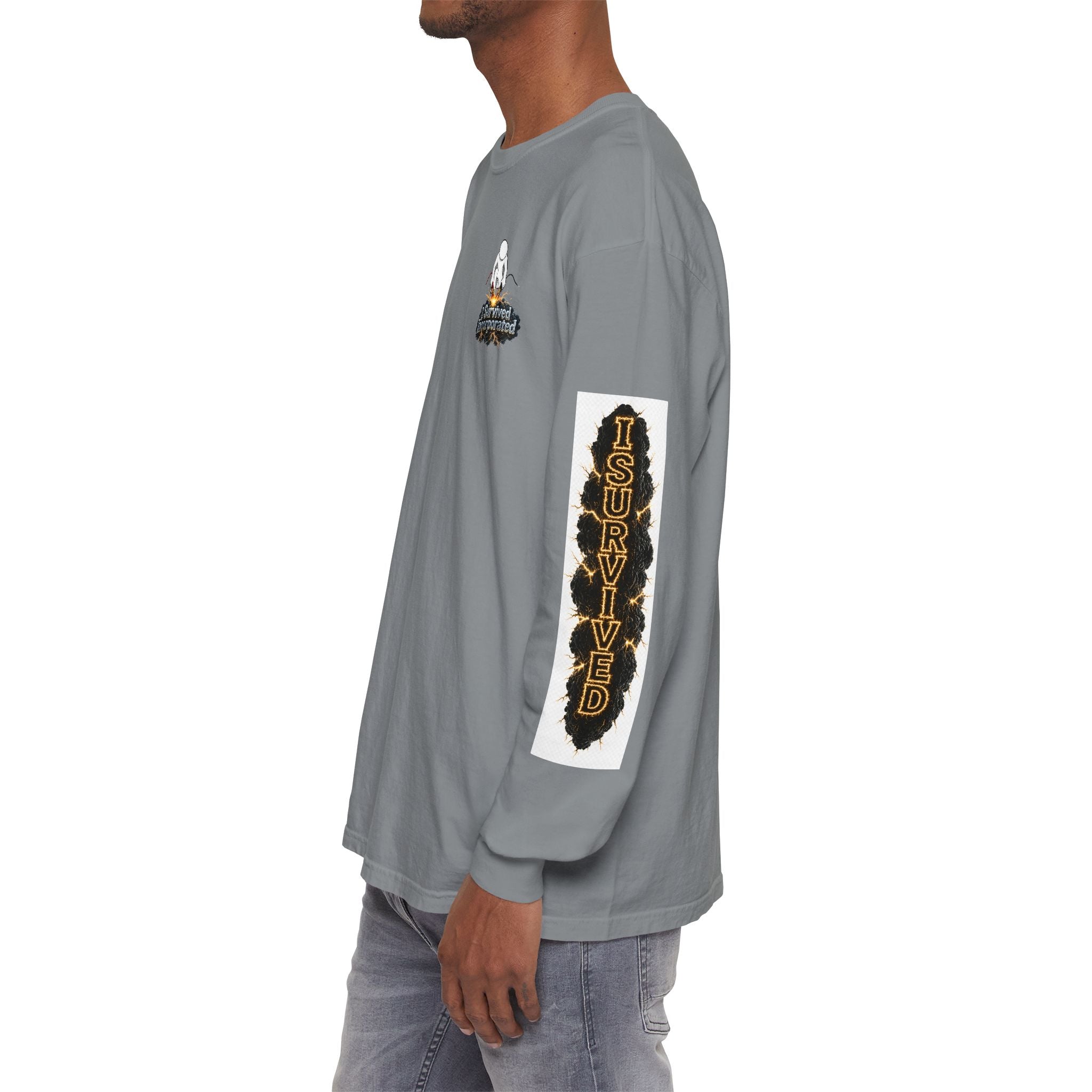 I Survived 2020 — "Please Stand By" Test Pattern Tee Special Edition Summer Premier Unisex Garment-Dyed Long Sleeve T-Shirt