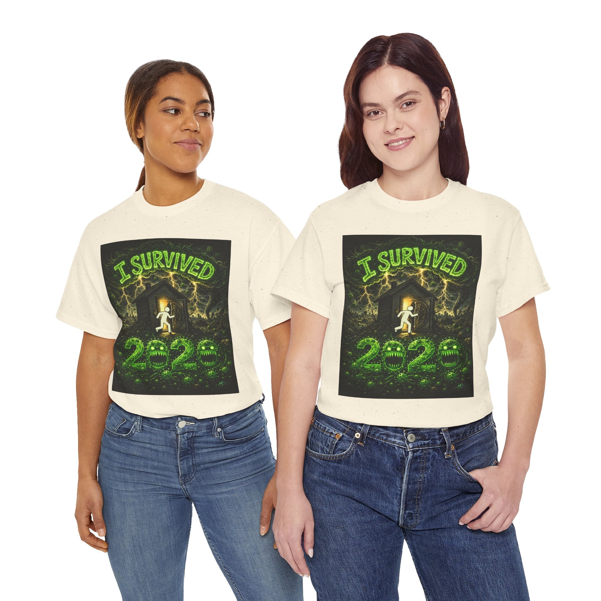 Sobreviví al 2020 — T1:E3 "¡La vacuna!" | Camiseta unisex de algodón grueso Edición Pandemia