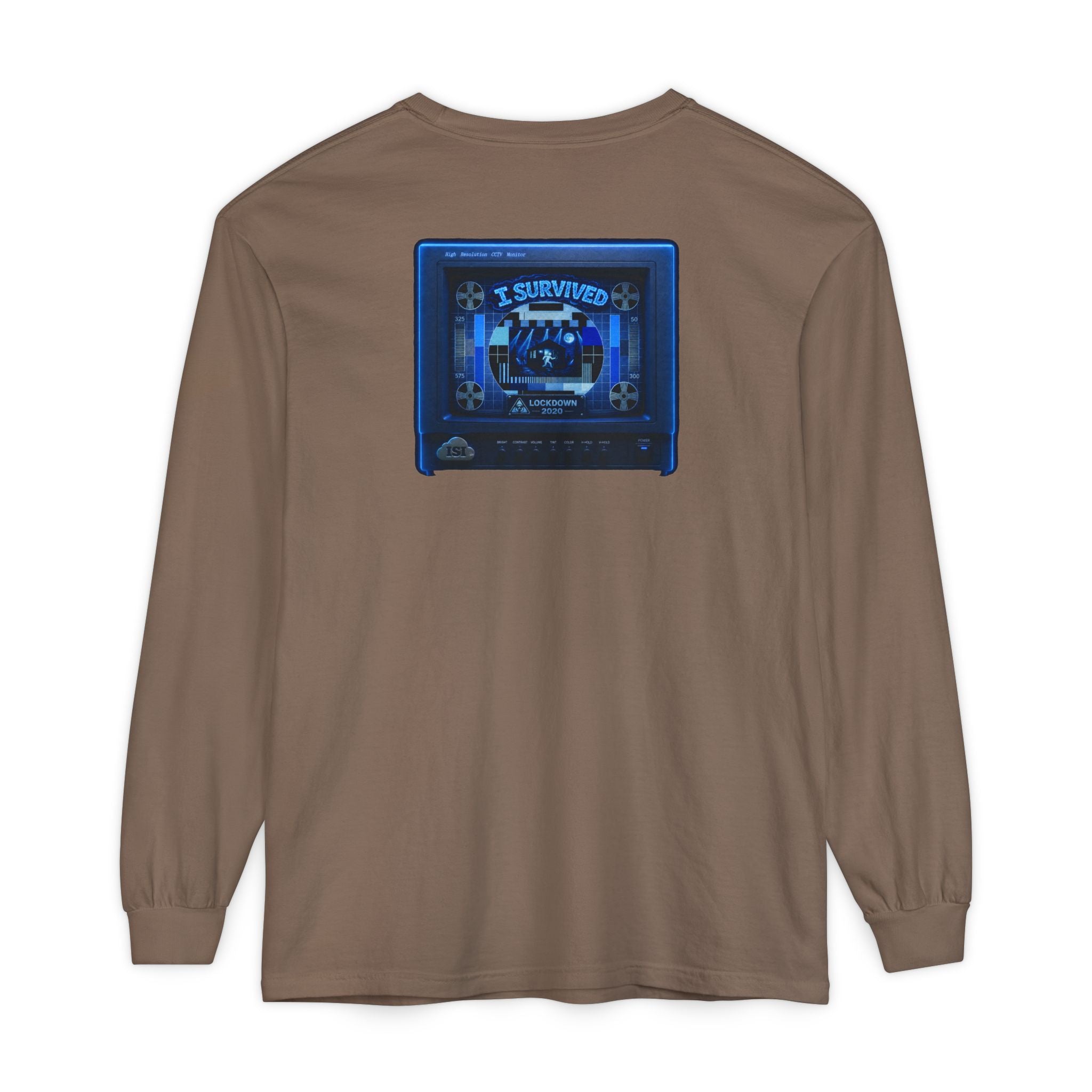I Survived 2020 — "Please Stand By" Test Pattern Tee Lockdown Edition Summer Exclusive Unisex Garment-Dyed Long Sleeve T-Shirt