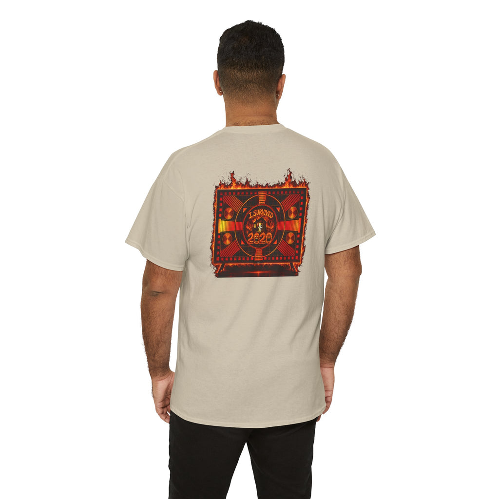 I Survived 2020 — "Please Stand By" Test Pattern Tee Wildfire Signal Edition Summer Premiere Unisex Heavy Cotton Tee
