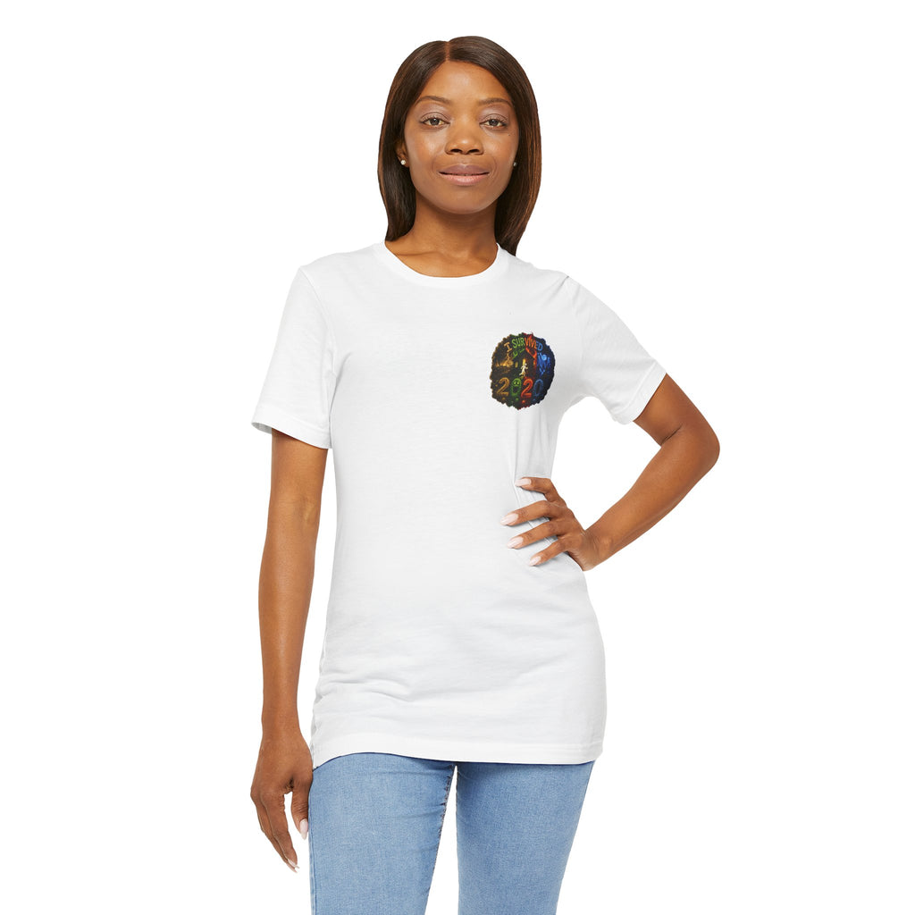 I Survived 2020 — "No Signal" Test Pattern Tee Alien Broadcast Finale Summer Premiere Unisex Jersey Short Sleeve Tee