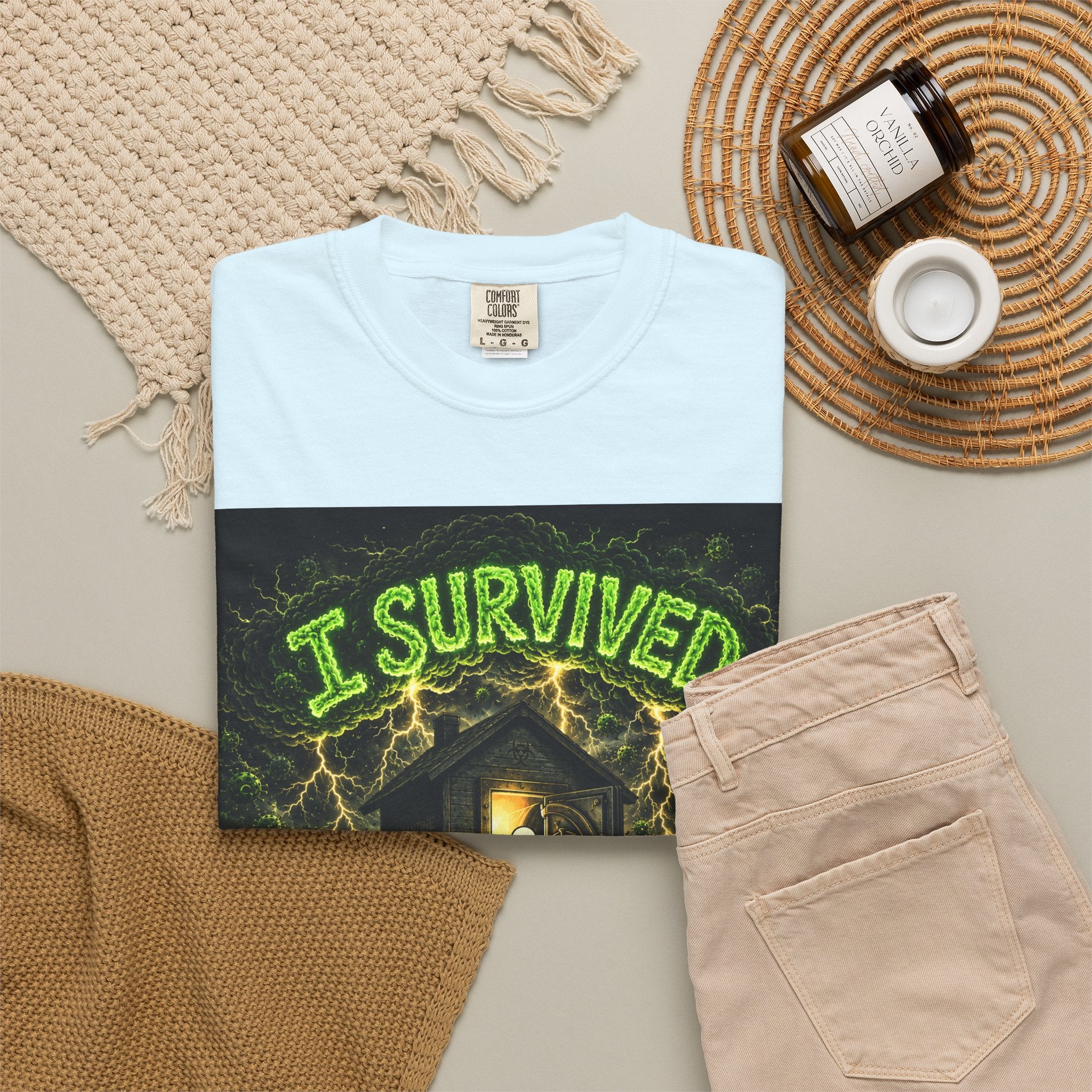 Sobreviví al 2020 — T1:E5 "Apocalipsis de Entregas" | Camiseta unisex teñida de edición Pandemia