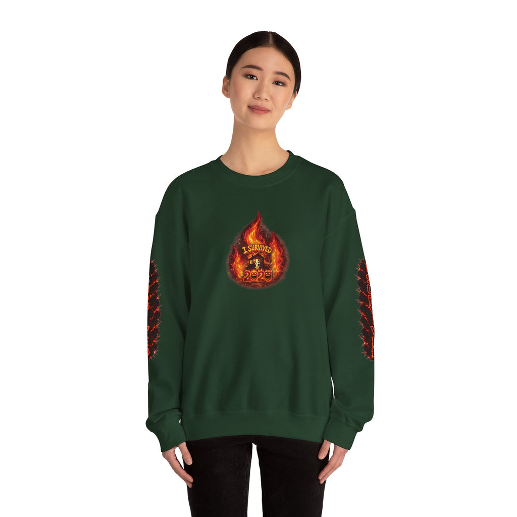 I Survived 2020 — WILDFIRES S2:E3: Director's Cut "The California Wildfires" Memorial Unisex Heavy Blend™ Crewneck Sweatshirt