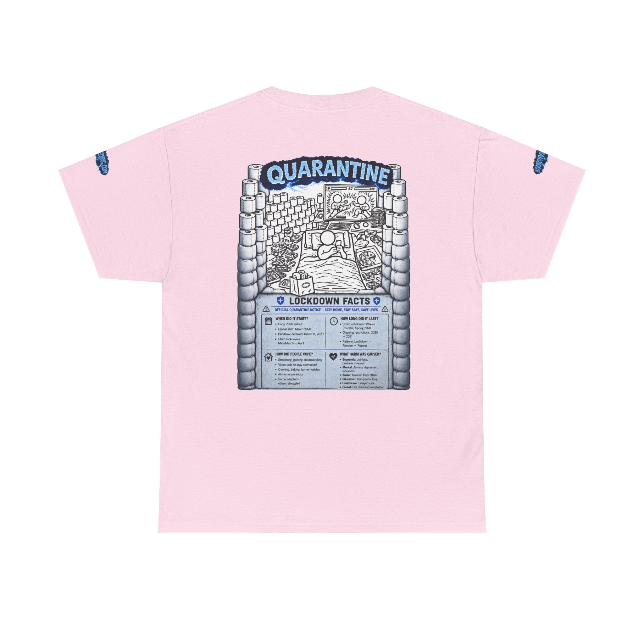 I Survived 2020 — LOCKDOWN S3:E1: Director's Cut Special Edition "Quarantine" Unisex Heavy Cotton Tee