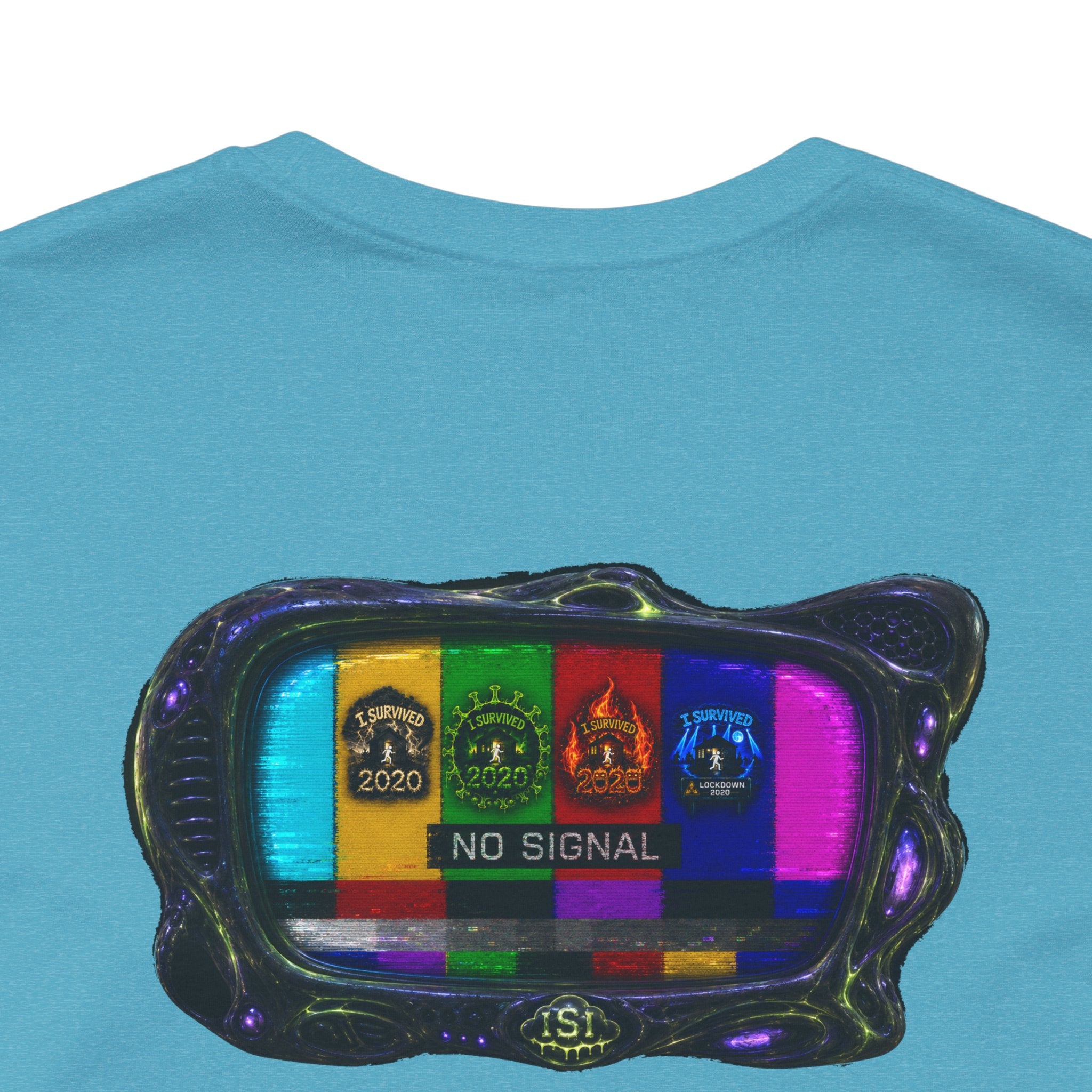 I Survived 2020 — "No Signal" Test Pattern Tee Alien Broadcast Finale Summer Premiere Unisex Jersey Short Sleeve Tee