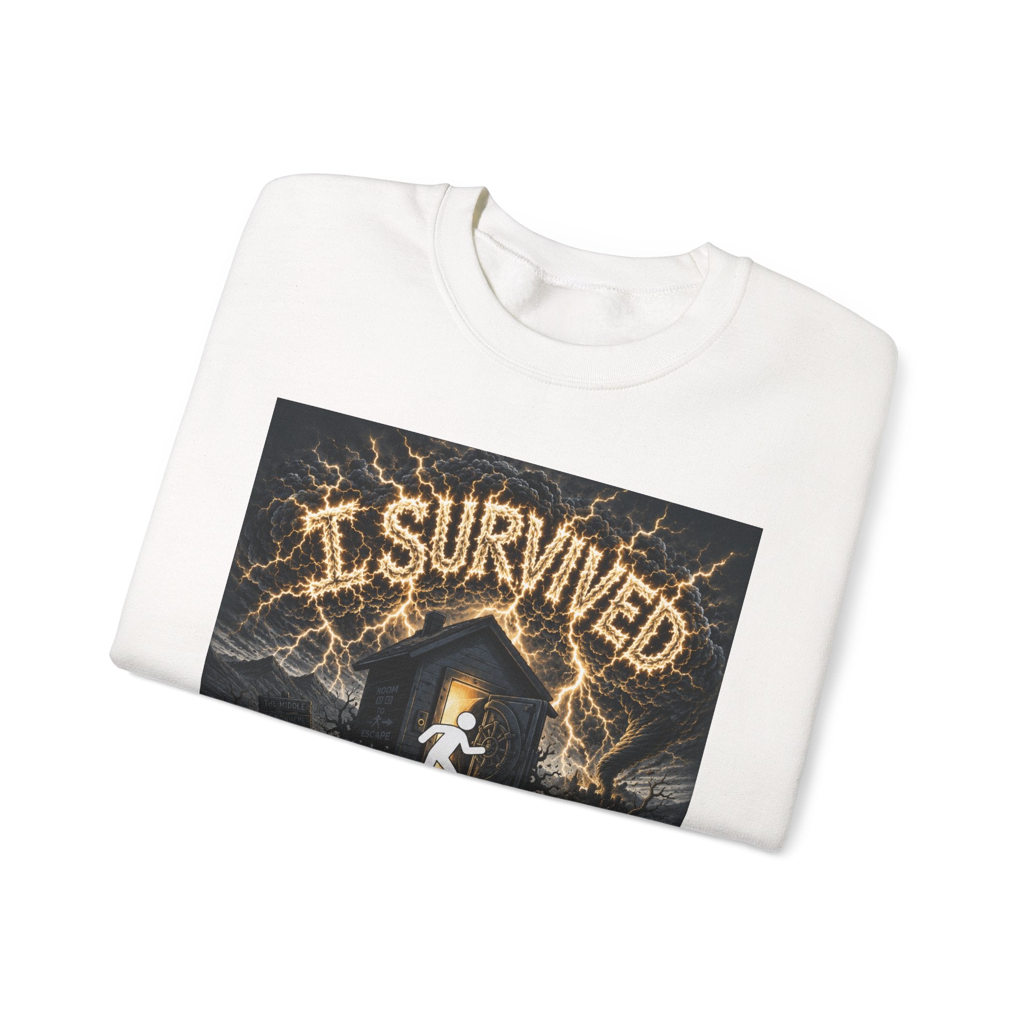I Survived 2020 — Original Design Teaser Tee | Season 1 Premiere Drop Unisex Heavy Blend™ Crewneck Sweatshirt