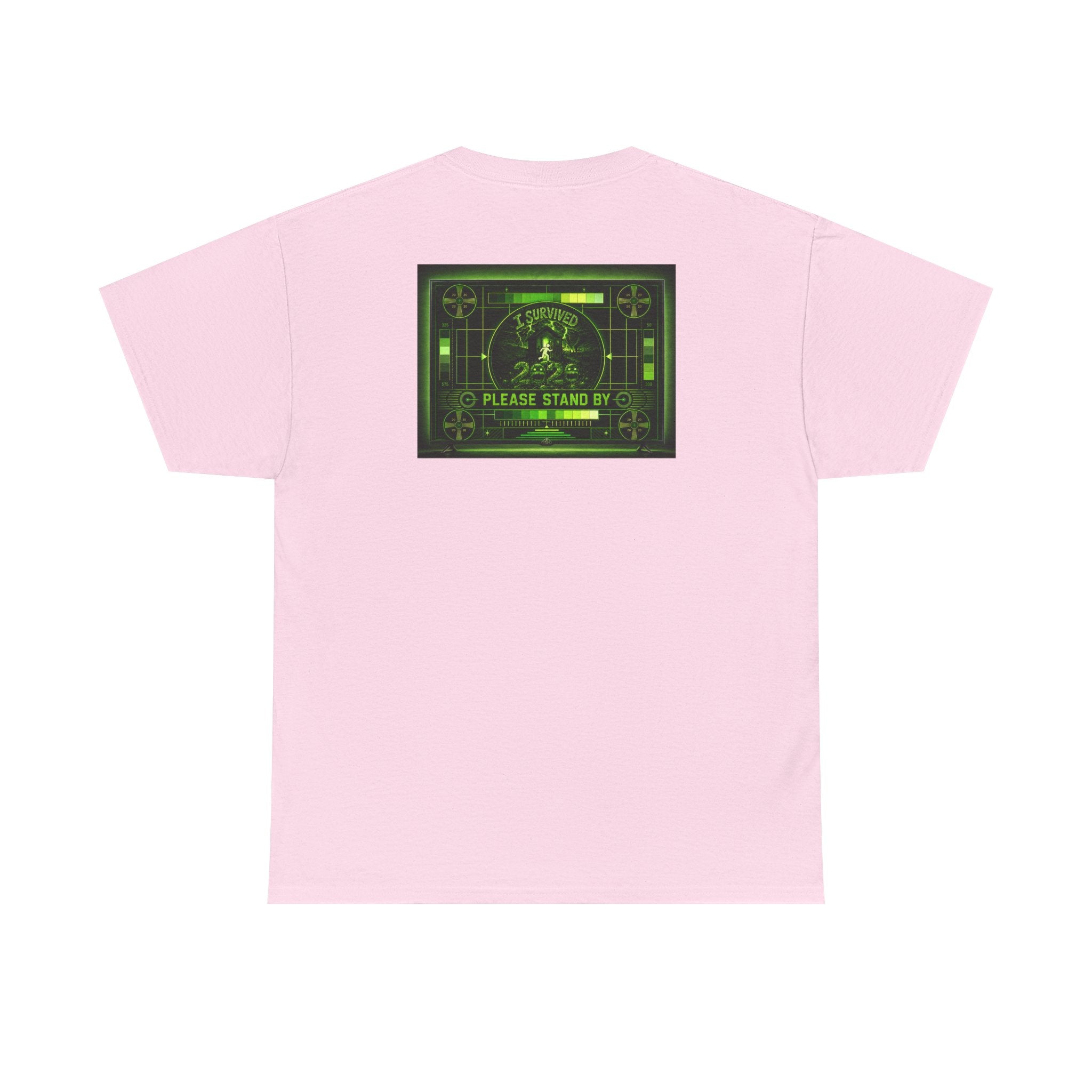I Survived 2020 — "Please Stand By" Test Pattern Toxic Signal Tee Summer Premiere Unisex Heavy Cotton Tee