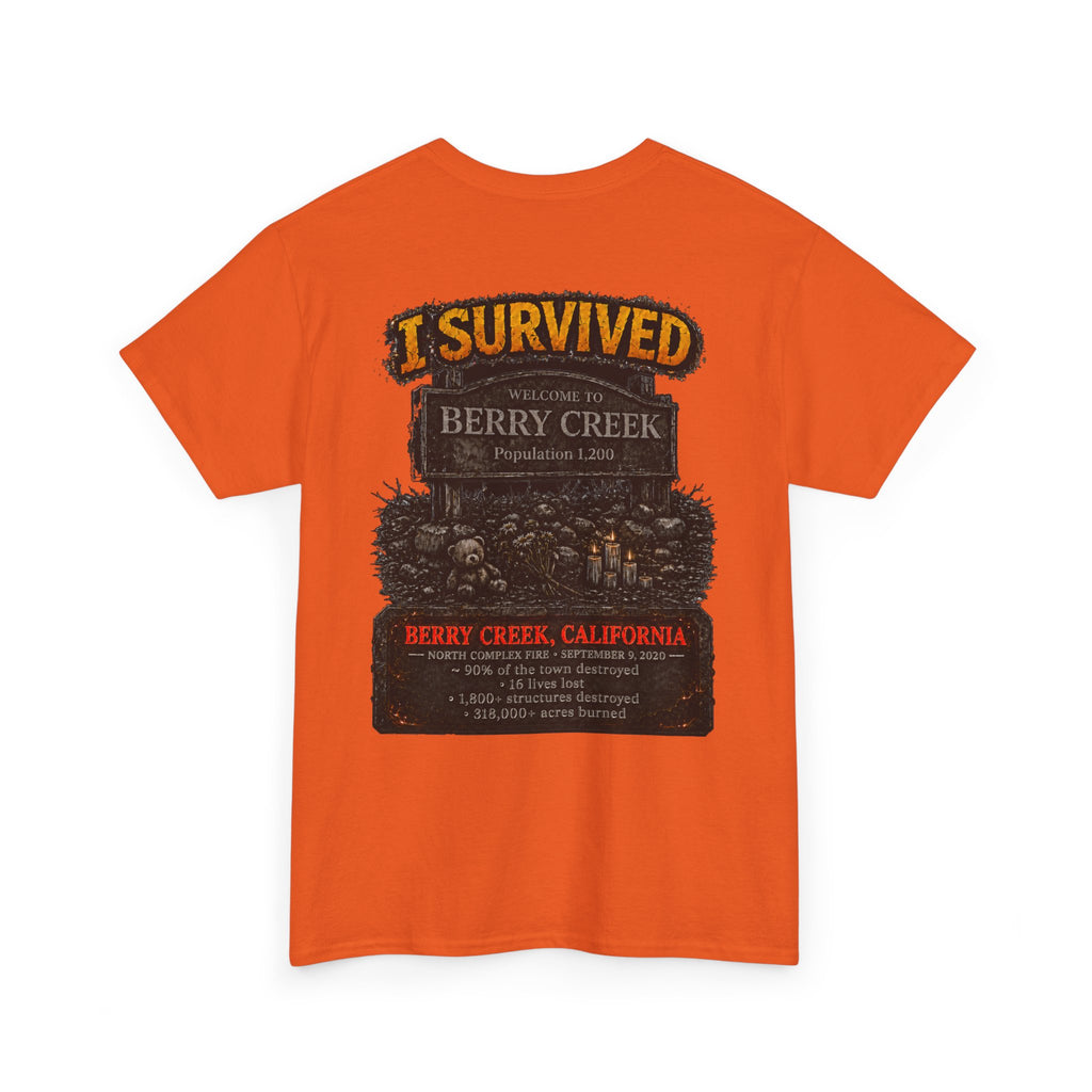 I Survived 2020 — Director's Cut S2:E1 "Berry Creek" | Wildfire Edition Memorial Unisex Heavy Cotton Tee