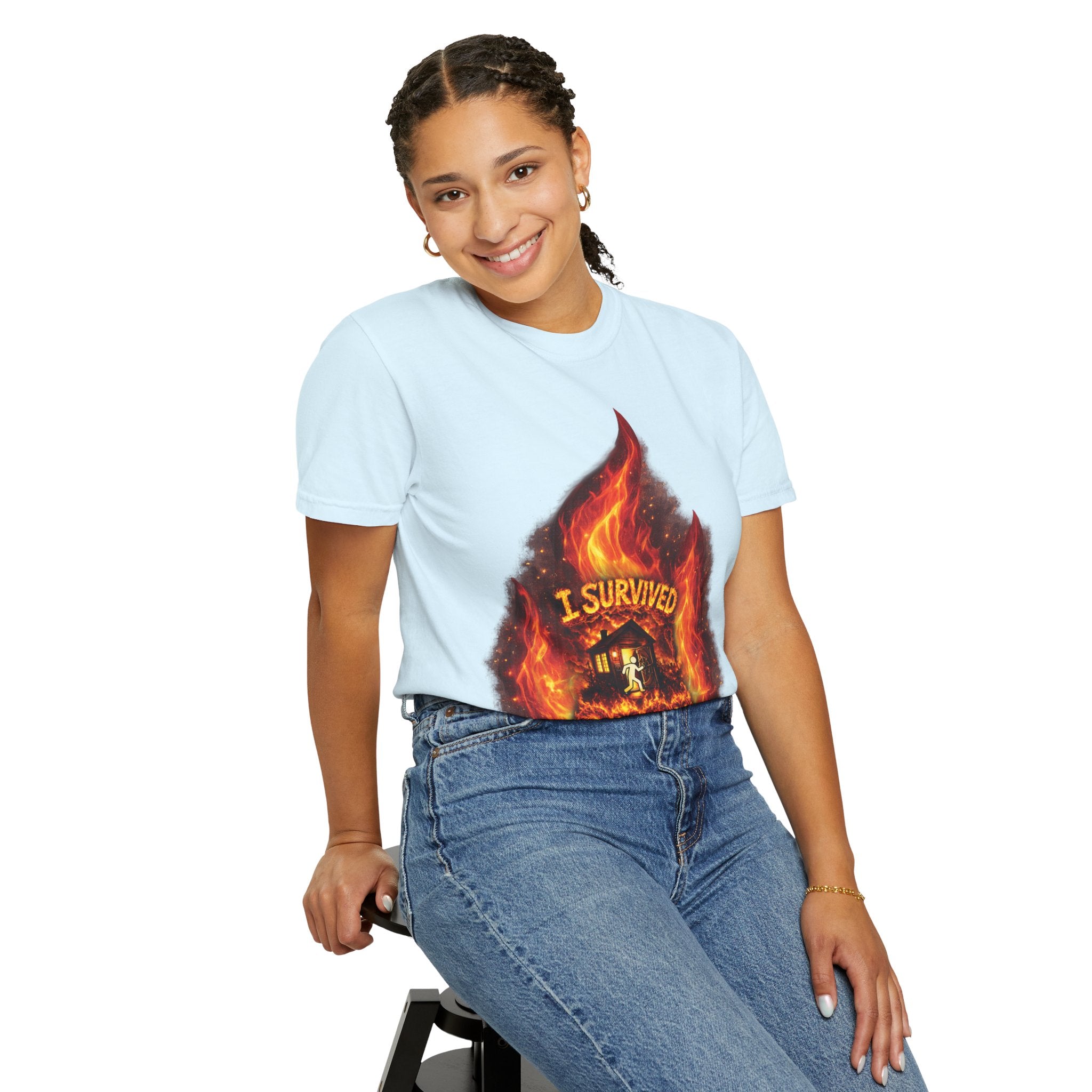 I Survived 2020 — Director's Cut S2:E3 "The California Wildfires" | Wildfire Edition Memorial Unisex Garment-Dyed T-shirt