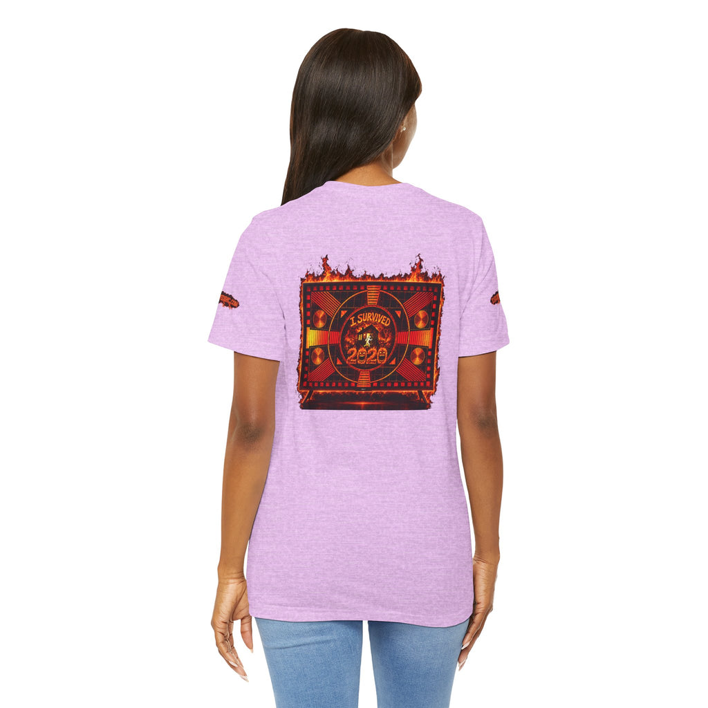 I Survived 2020 — "Please Stand By" Test Pattern Tee Wildfire Signal Special Edition Summer Premiere Unisex Jersey Short Sleeve Tee