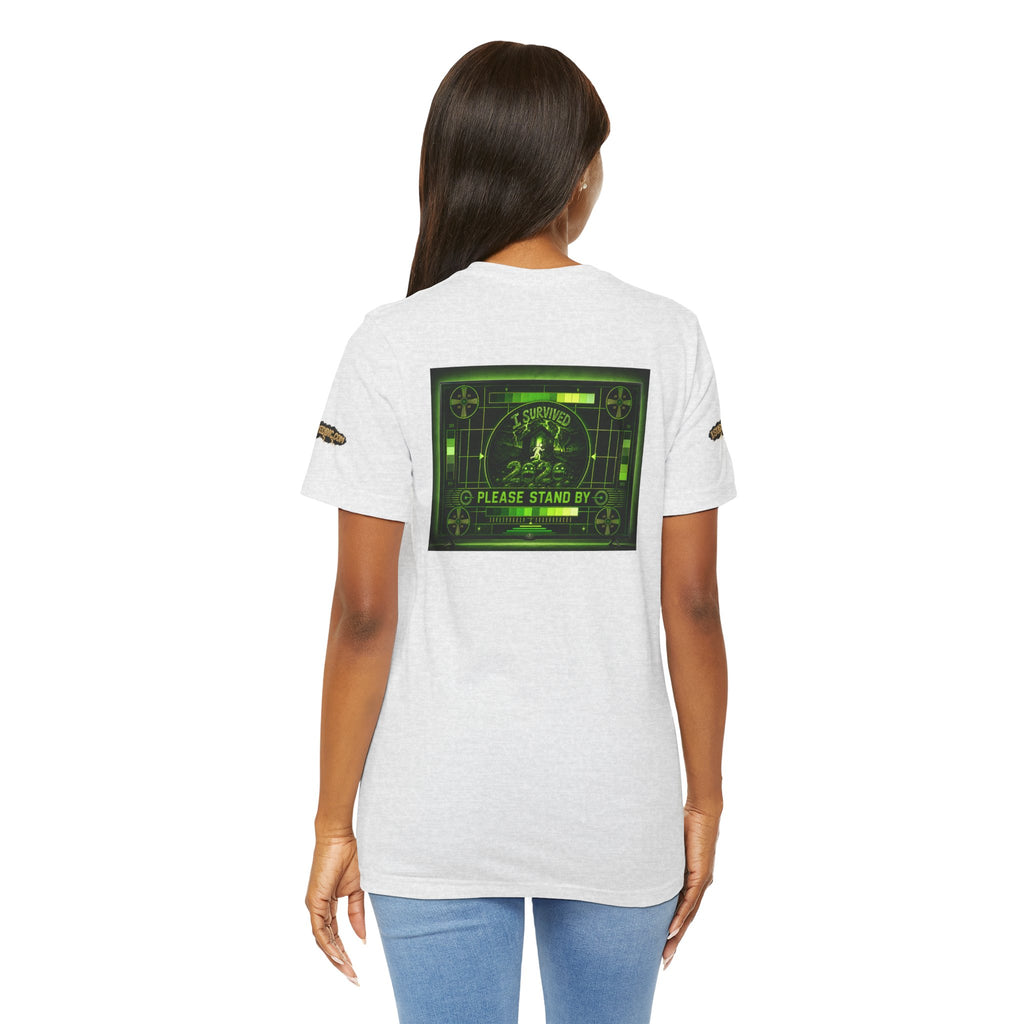 I Survived 2020 — "Please Stand By" Test Pattern Toxic Signal Tee Special Edition Summer Premiere Unisex Jersey Short Sleeve Tee