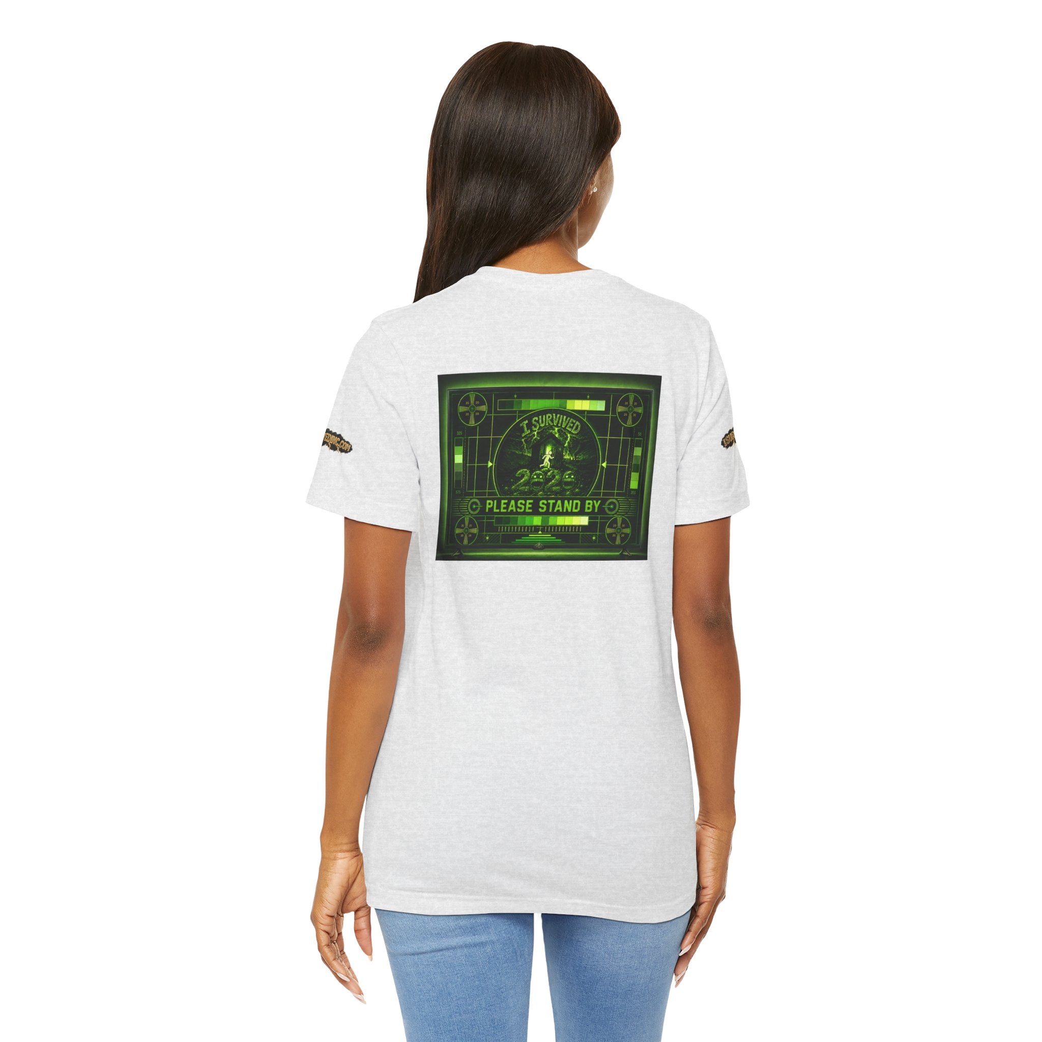 I Survived 2020 — "Please Stand By" Test Pattern Toxic Signal Tee Special Edition Summer Premiere Unisex Jersey Short Sleeve Tee